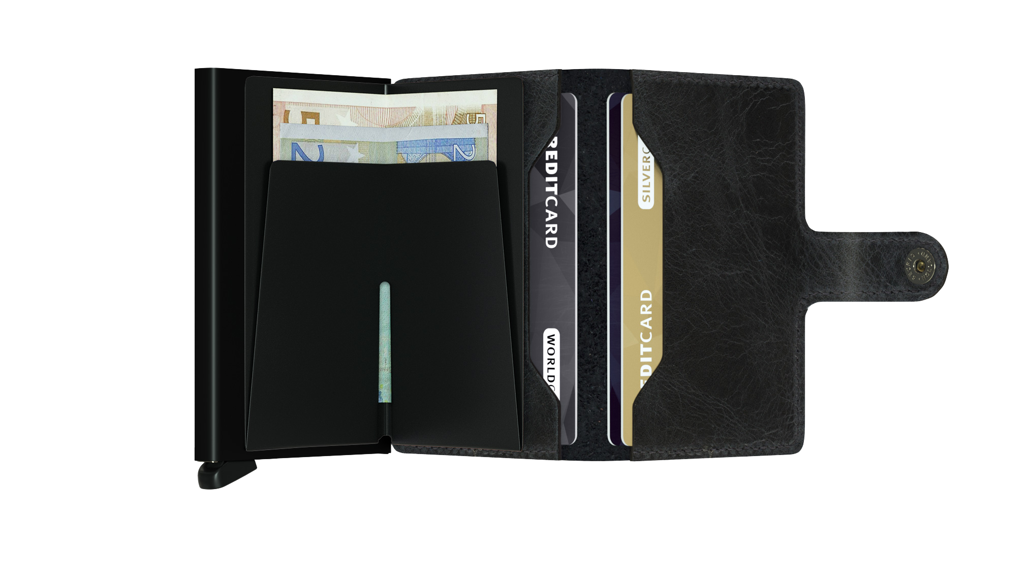 SECRID Vintage Leather Mini Wallet for Women & Men - RFID Blocking Slim Card Holder - Perfect for Travel, Business & Everyday Use