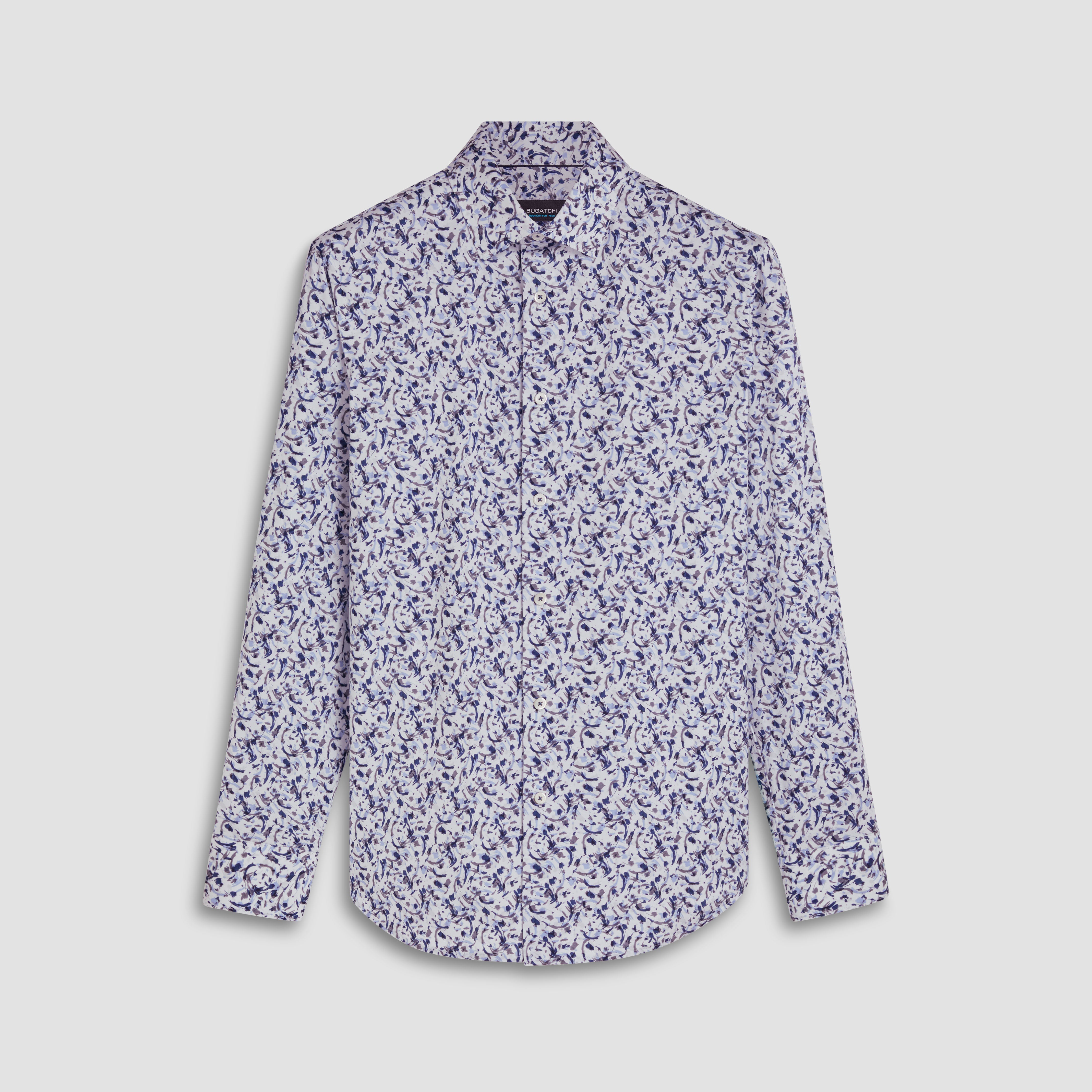 James Abstract Print Cotton Shirt for Men - Stylish Casual Button Down Shirt for Work, Date Night & Everyday Wear