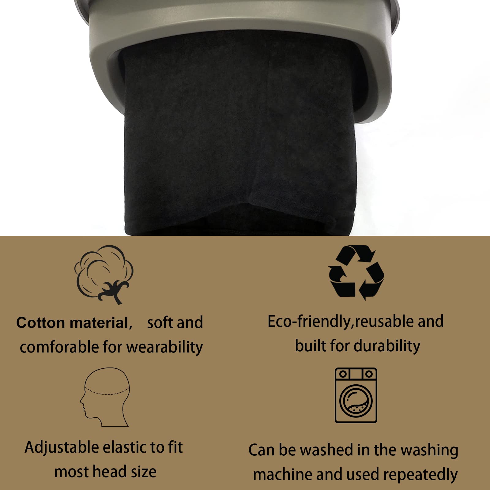 Professional Micro Mist Hair Steamer with Hood (10 Black Hoods) - Salon-Grade Hair Care for Deep Conditioning, Scalp Treatment & Relaxation | Perfect for Home Salons, Spas & Professional Stylists