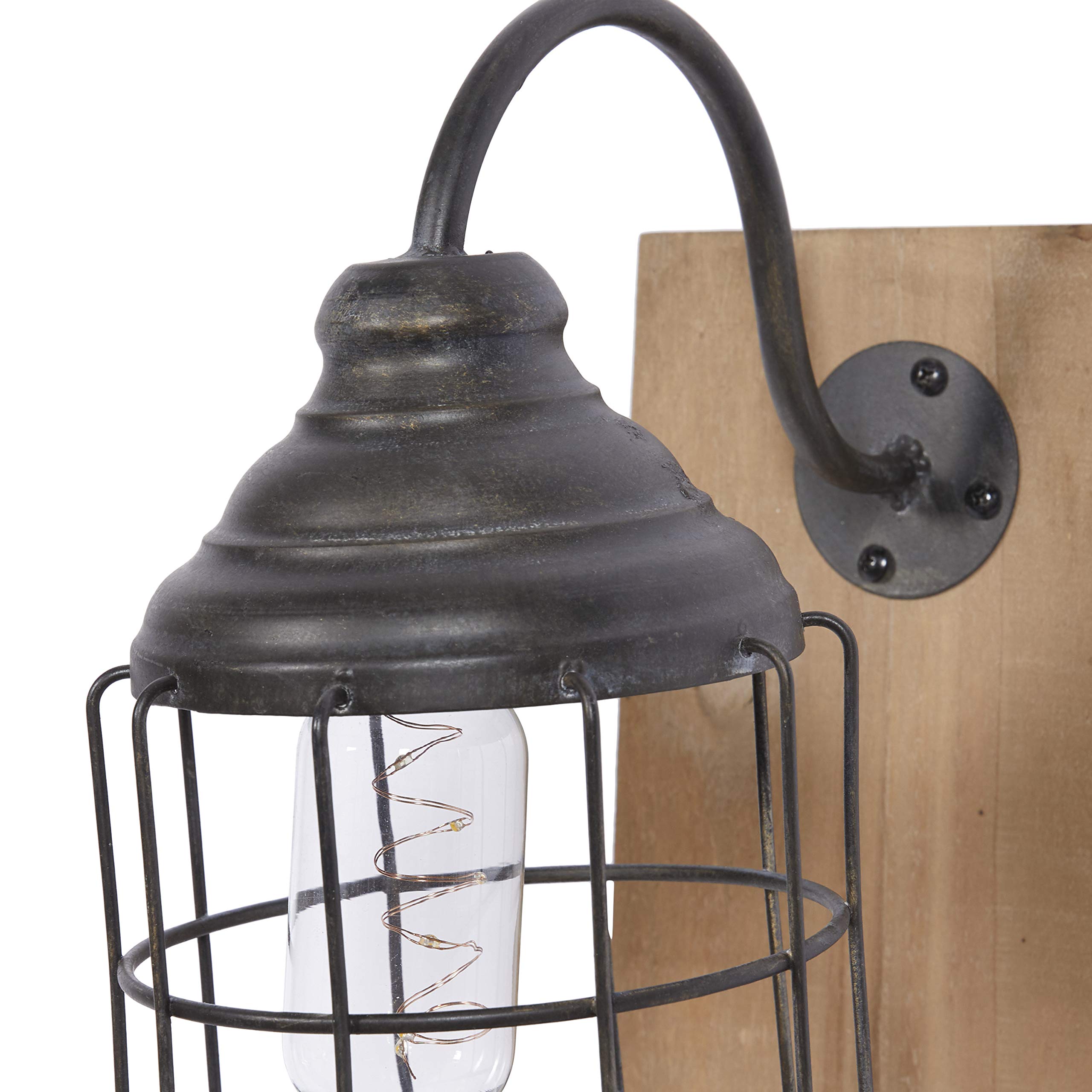 Deco 79 Black Metal Solid Wall Sconce - 6