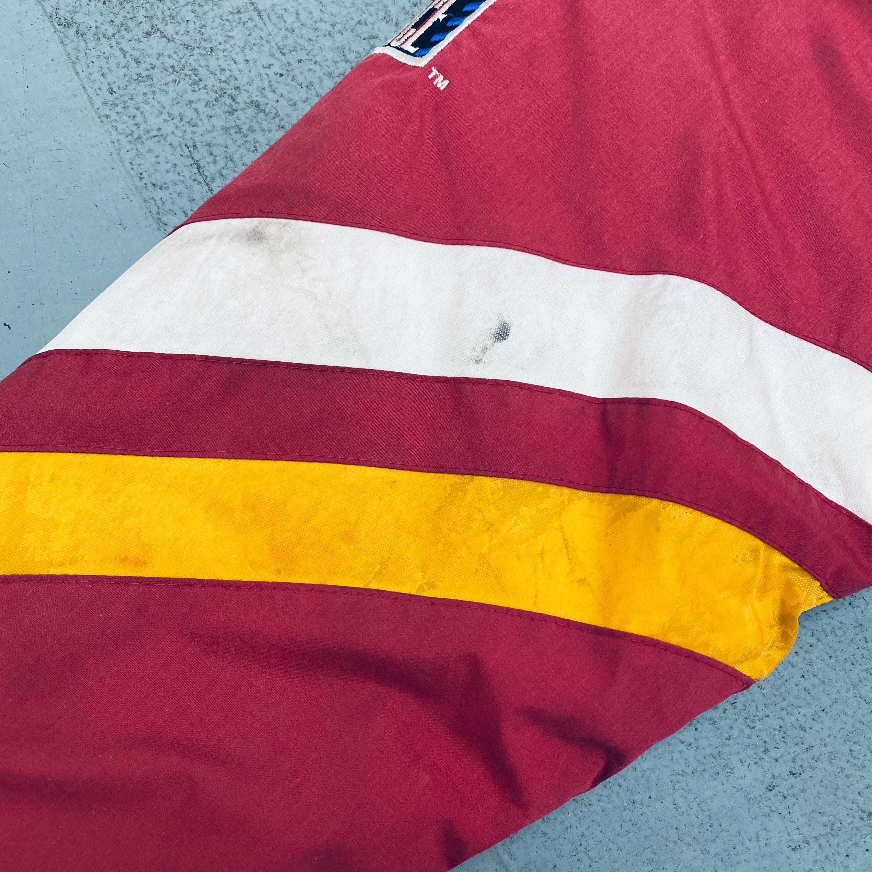 Washington Redskins 1990s Vintage NFL Jacket - Pro Player Reverse Spellout Full Zip Hoodie (Large) | Retro Football Fan Gear for Game Day & Casual Wear