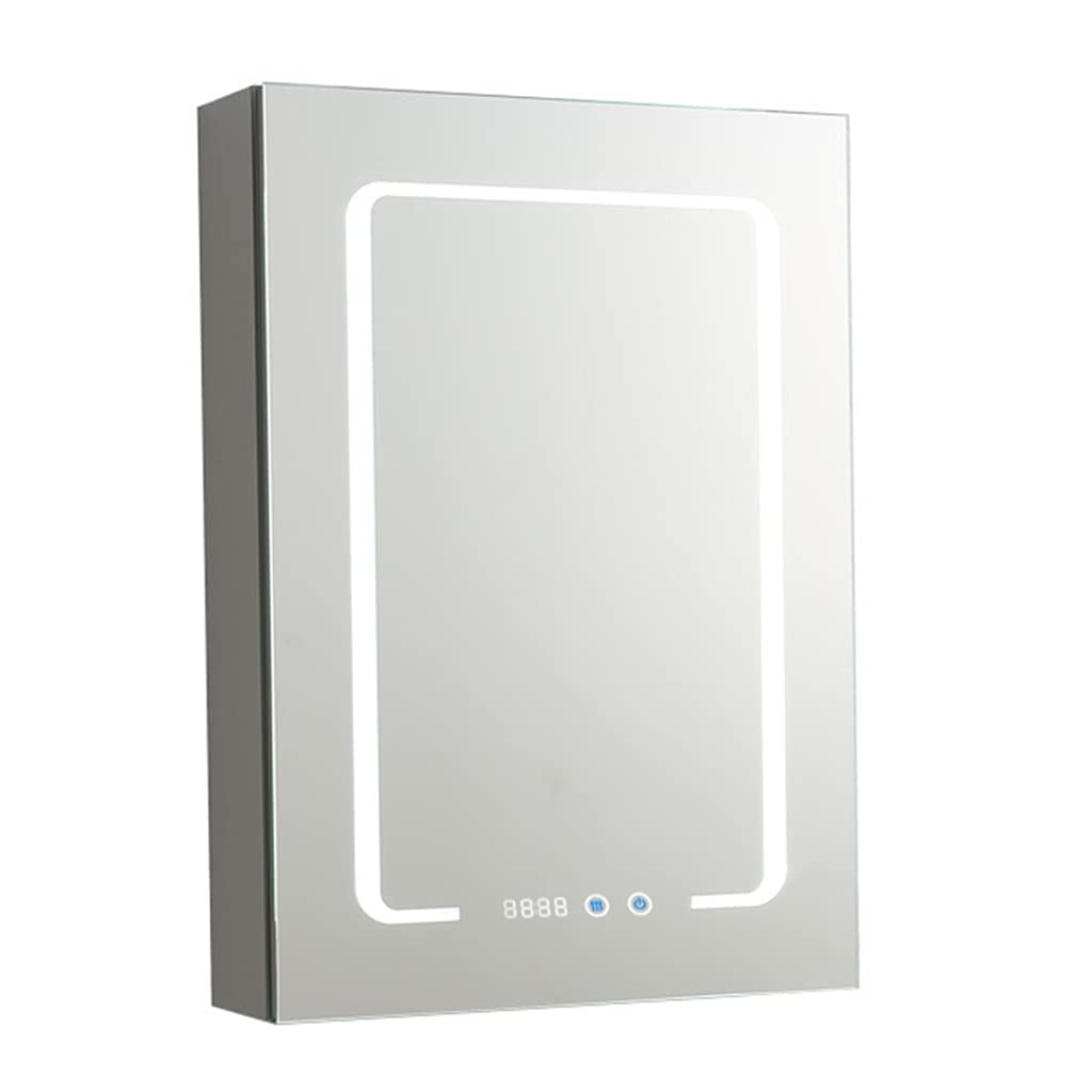 Smart Medicine Cabinet with LED Mirror - Aluminum Wall-Mounted Bathroom Storage with Mirror Door & Shelf | Perfect for Small Bathrooms, Vanities & Modern Home Decor