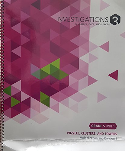 Investigations 3: Grade 5 Math Workbook - Number, Data & Space Unit 1 | Multiplication & Division Puzzles, Clusters & Towers | Common Core Edition 2017 (ISBN 9780328859313) - Perfect for Homeschooling & Classroom Learning