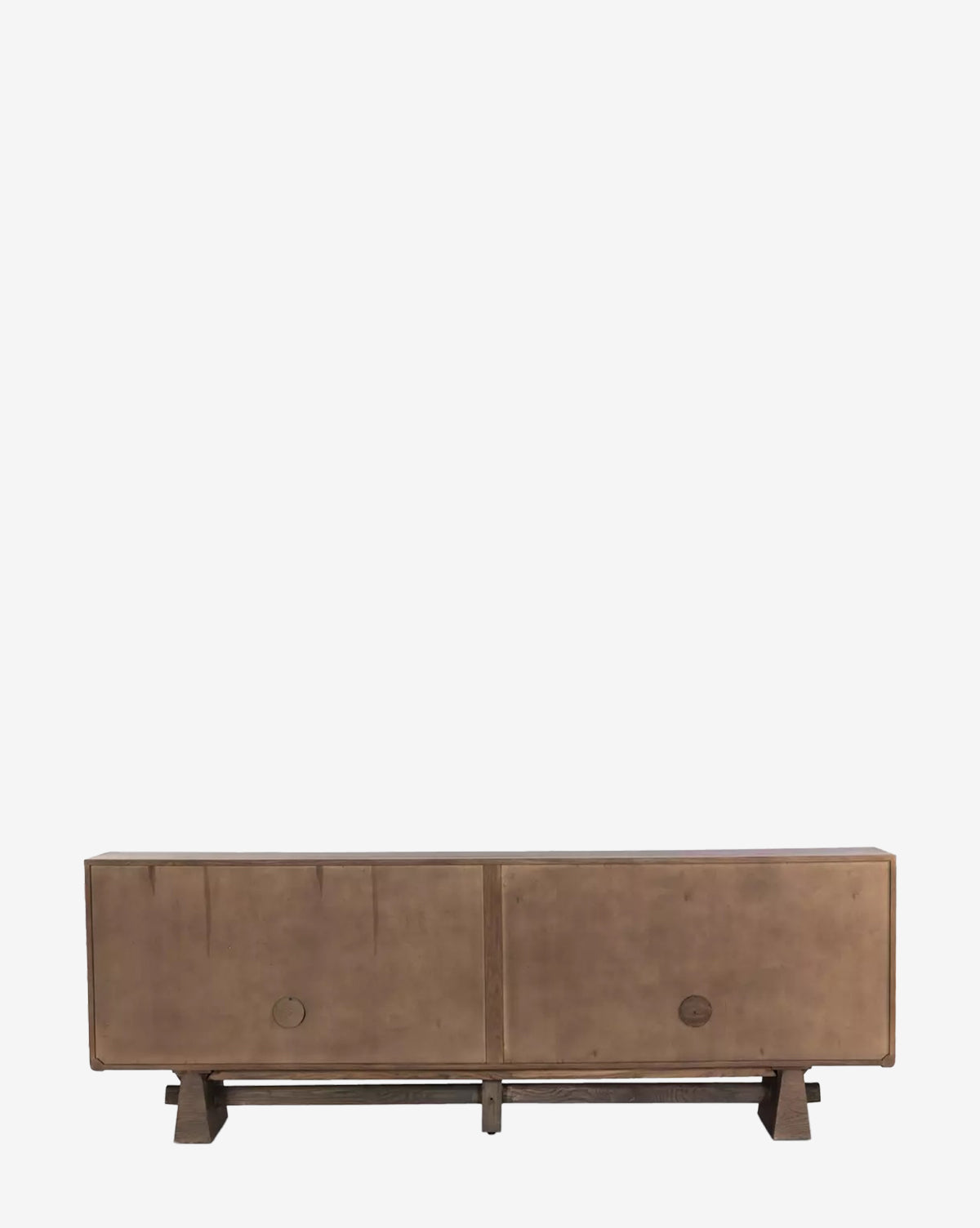 Werner Aged Oak Sideboard - Rustic Solid Wood Buffet Cabinet for Dining Room, Living Room & Entryway Storage