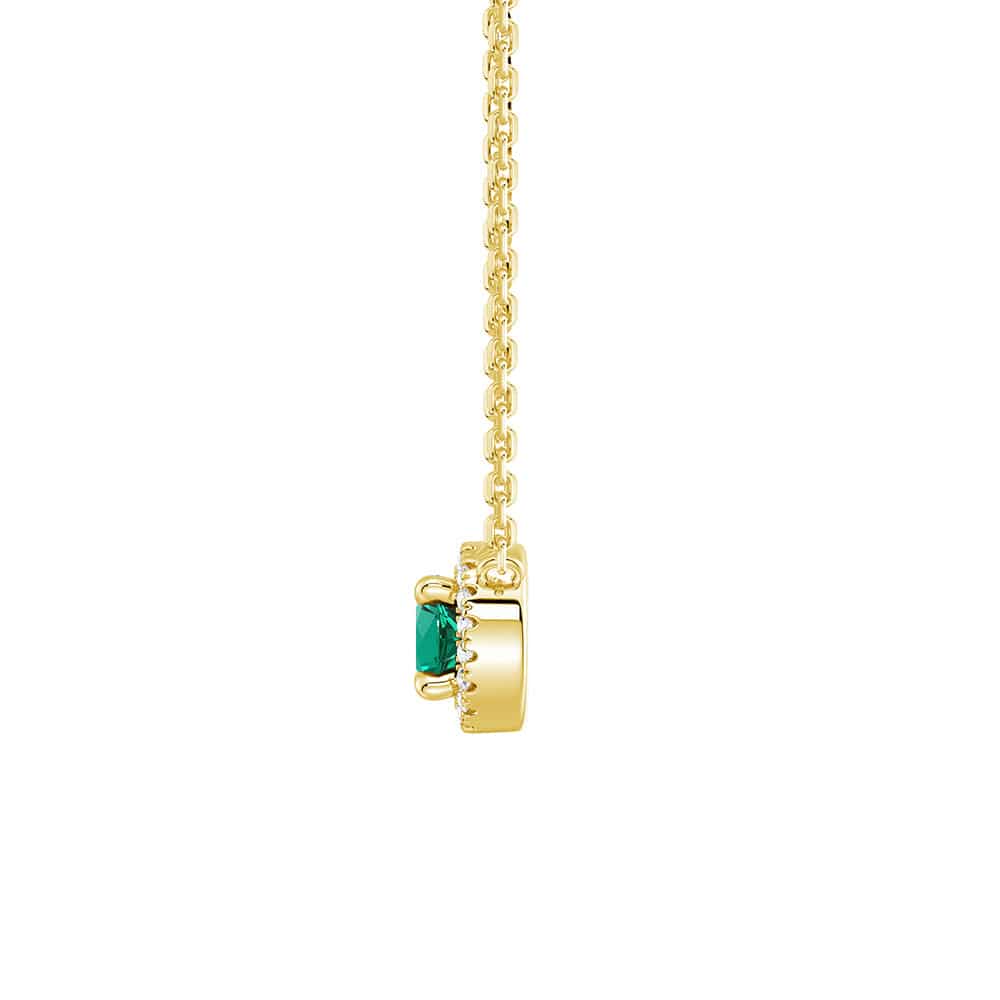 Eternal Halo Personalized Birthstone Necklace - Custom Name & Birth Month Jewelry Gift for Women, Mom, Wife | Perfect for Birthday, Anniversary, Mother's Day & Special Occasions