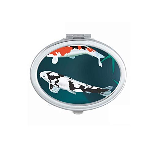 DIYthinker Chinese Fish Mirror - Portable Foldable Double-Sided Makeup Mirror for Couples, Handmade Traditional Design - Perfect for Home Decor, Wedding Gifts & Vanity Makeup Stations