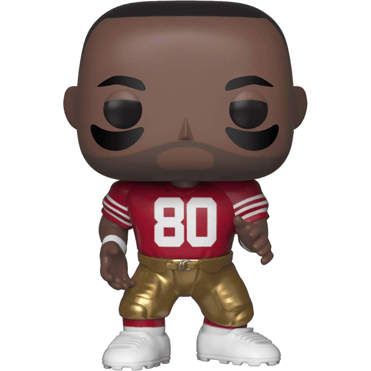 Jerry Rice San Francisco 49ers Home Jersey Vinyl Figure - Officially Licensed NFL Collectible (Bundled with Display Case) | Perfect for Sports Memorabilia Collections, Man Cave Decor, and Football Fan Gifts