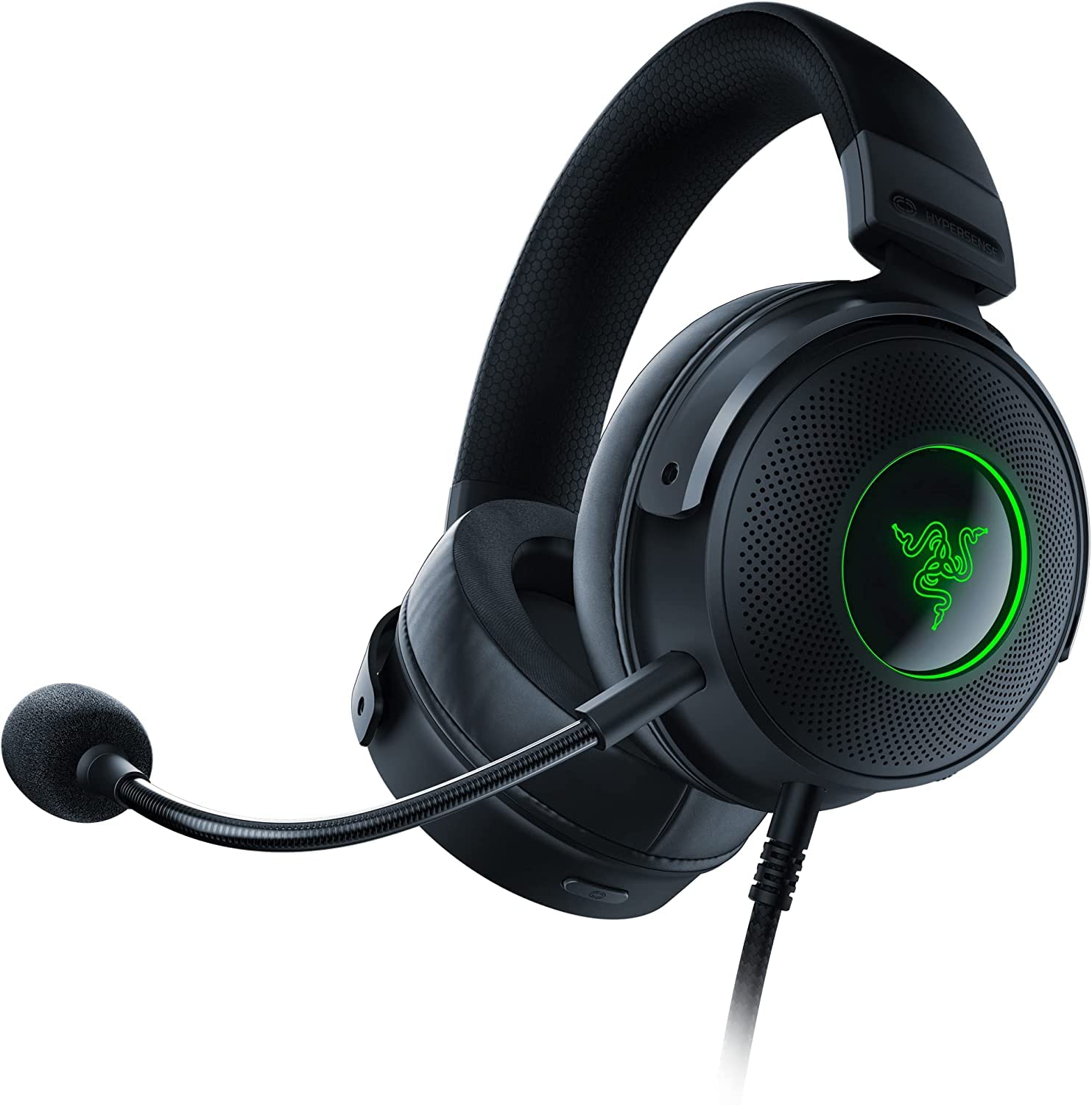 Razer Kraken V3 HyperSense Wired USB Gaming Headset with Haptic Technology & Base Station V2 Chroma Headset Stand with USB Hub and RGB Lighting - Black | Immersive PC Gaming Setup for Esports, Streaming, and Virtual Meetings