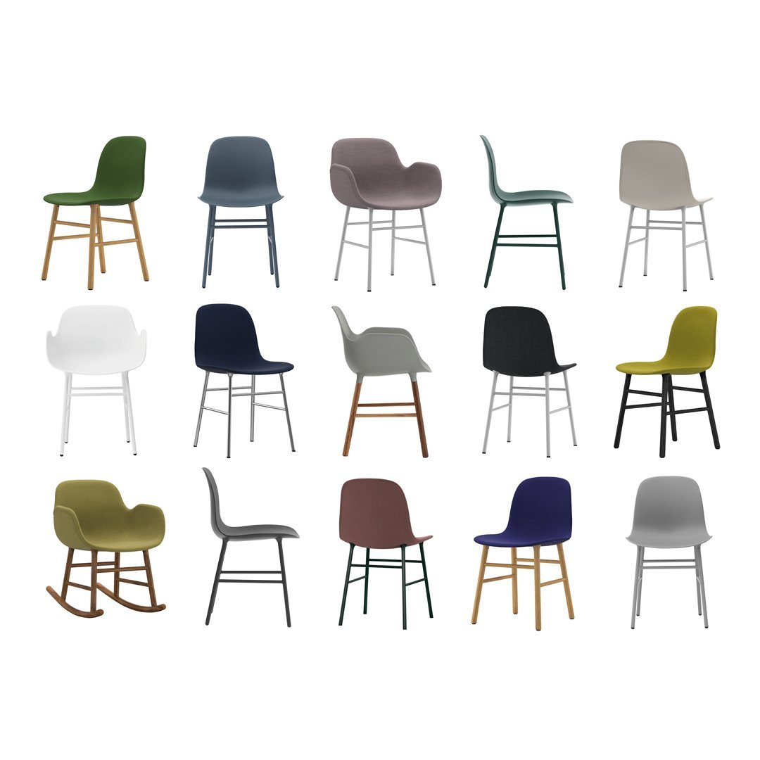 Modern Form Armchair with Sturdy Metal Legs & Soft Upholstery - Perfect for Living Room, Office, or Reading Nook