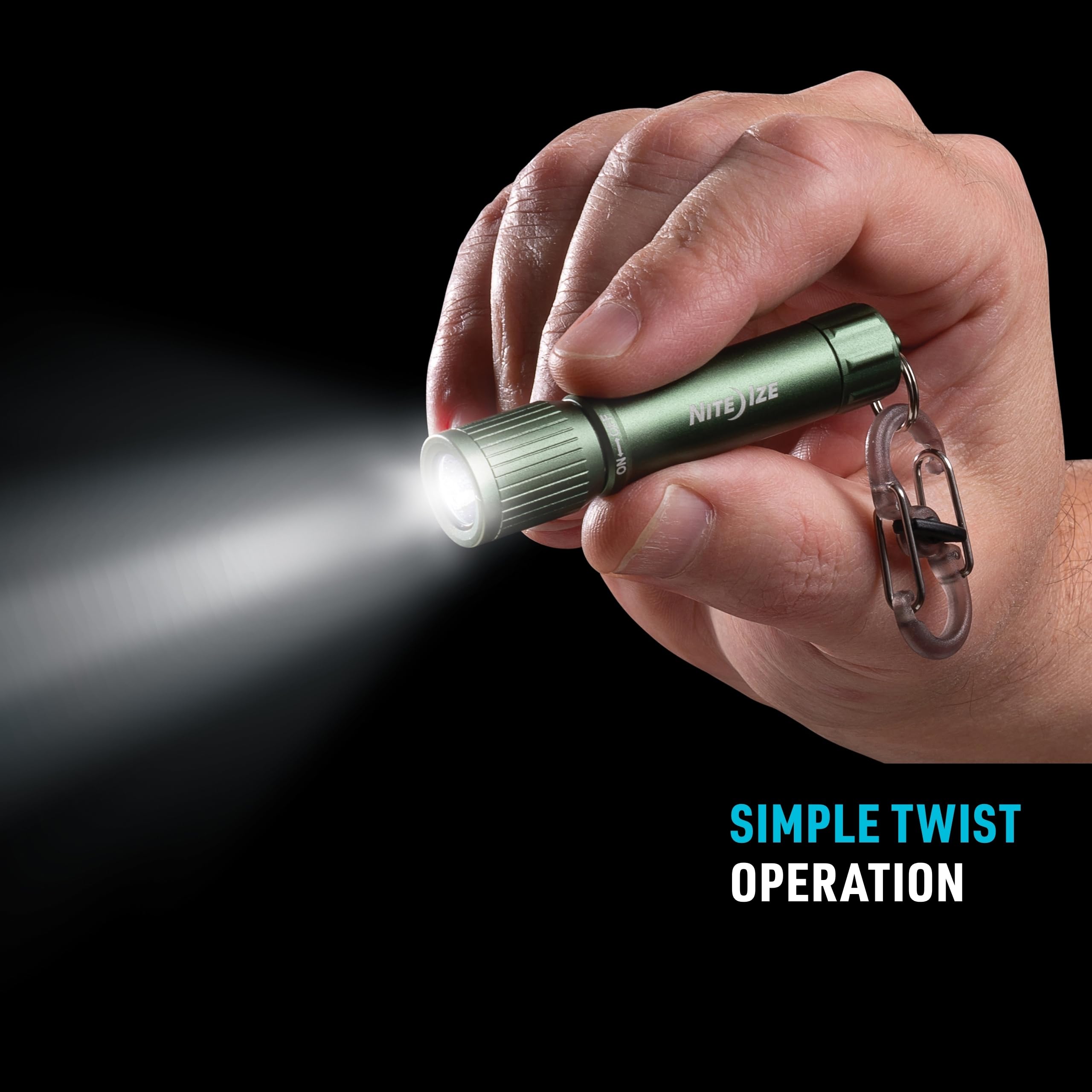 Nite Ize Radiant 100 Keychain Flashlight - 100 Lumen Waterproof Mini LED Flashlight for Keys, Backpacks & Outdoor Gear - Perfect for Camping, Hiking, Emergencies & Nighttime Safety - Olive Green