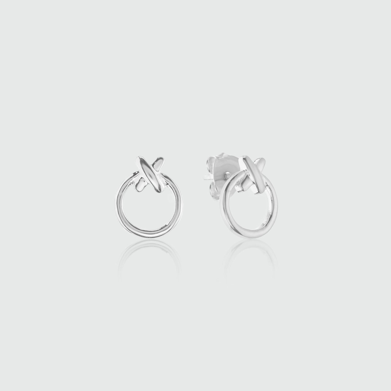 Manacor Friendship Sterling Silver Kiss Stud Earrings for Women - Romantic Gift for Valentine's Day, Anniversary & Special Occasions