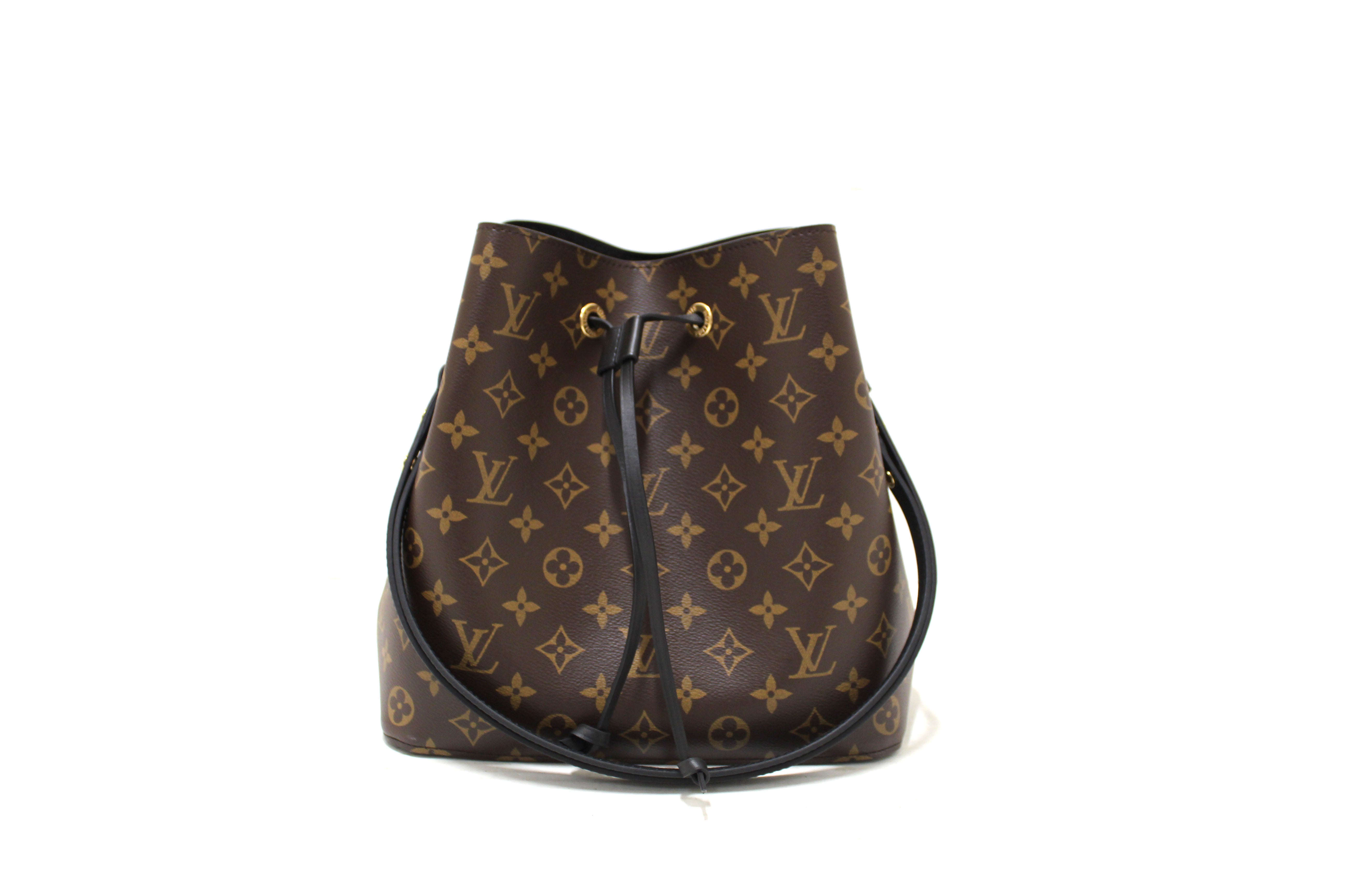 Authentic Louis Vuitton Classic Monogram Black NeoNoe Shoulder Bag for Women - Luxury Designer Handbag for Work, Travel & Everyday Use