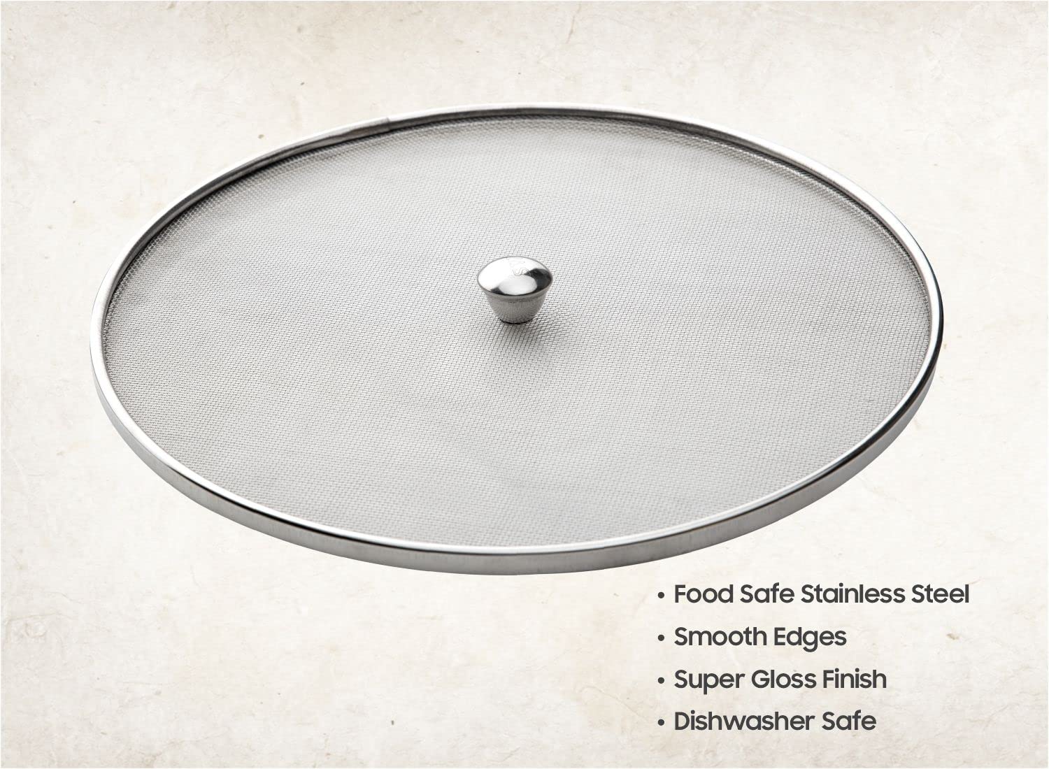Premium Stainless Steel Mesh Food Cover - 11 Inch Multipurpose Kitchen Tool for Milk, Fruits & Vegetables | Dishwasher Safe, Durable & Hygienic | Ideal for Straining, Draining & Food Protection