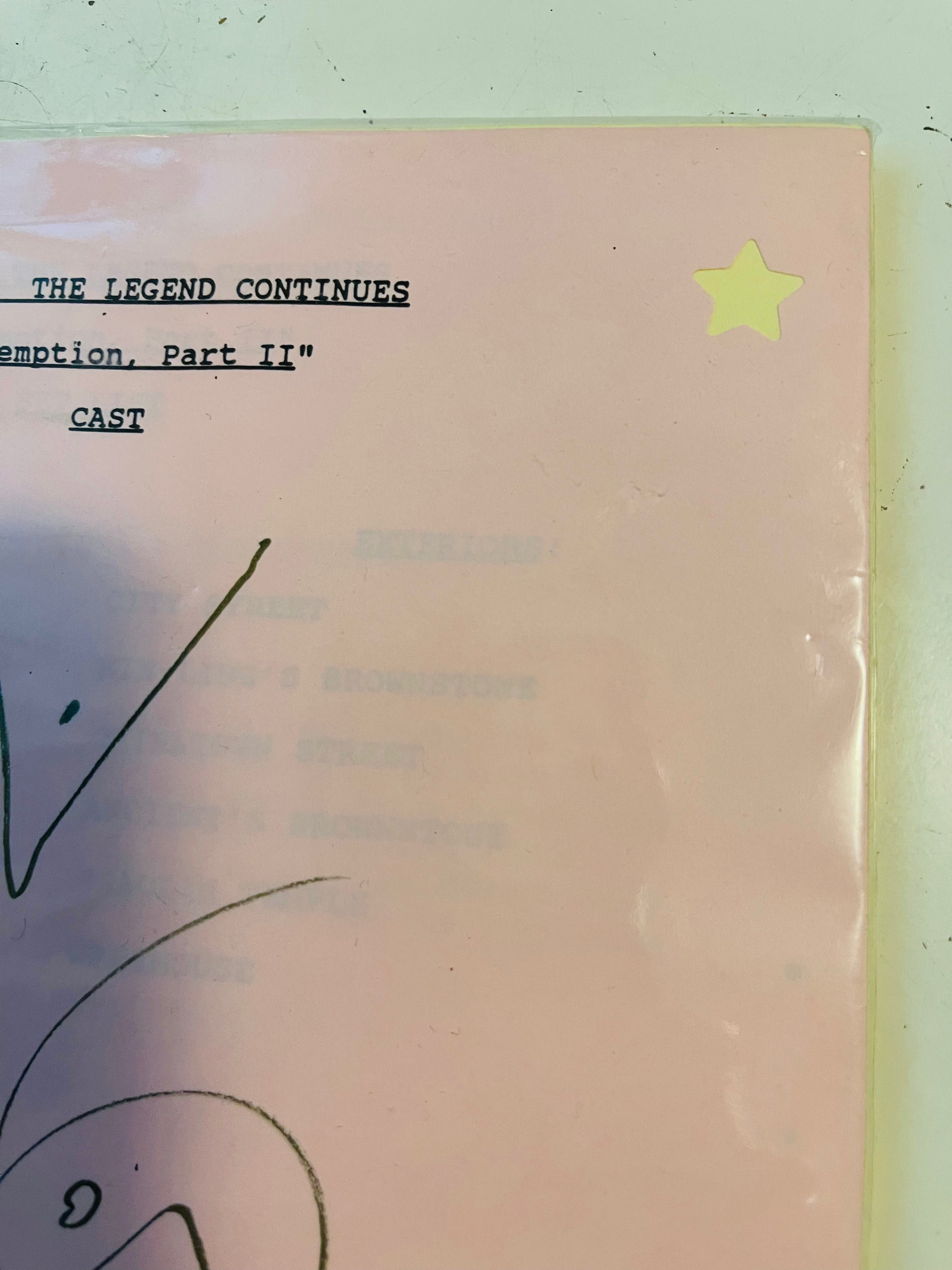 Original Kung Fu David Carradine Autographed Shooting Script with COA - Rare Collectible for TV Memorabilia Fans & Martial Arts Enthusiasts