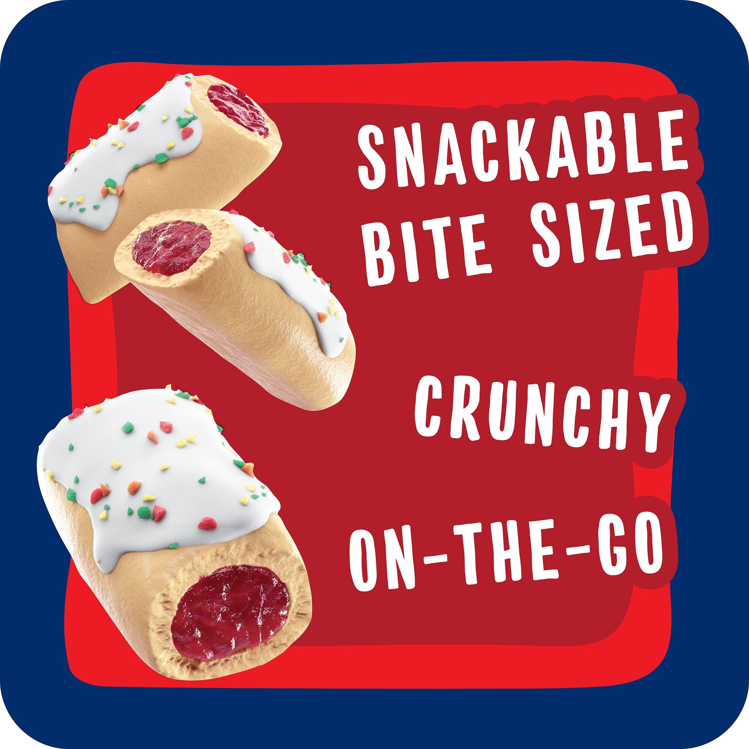 **Pop-Tarts Crunchy Poppers - Frosted Strawberry Filled Snack Bites, 5oz Box (5 Pouches) - Kids Lunchbox Snacks, After School Treats & On-the-Go Energy Boost**