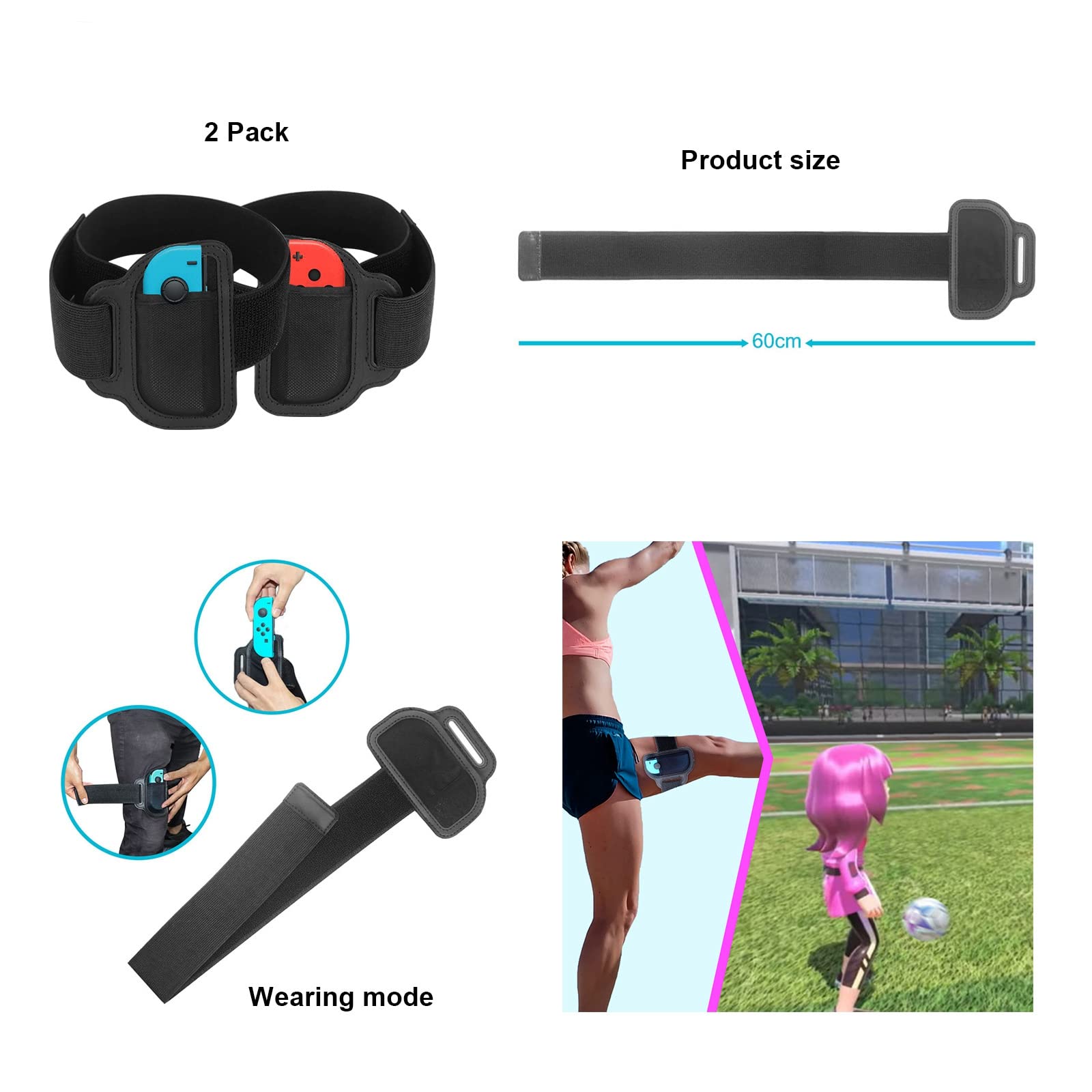 CODOGOY 11-in-1 Nintendo Switch Sports Accessories Bundle - Compatible with Switch & Switch OLED - Family Game Accessories Kit for Tennis, Bowling, Soccer & More - Perfect for Party Games & Family Fun Nights