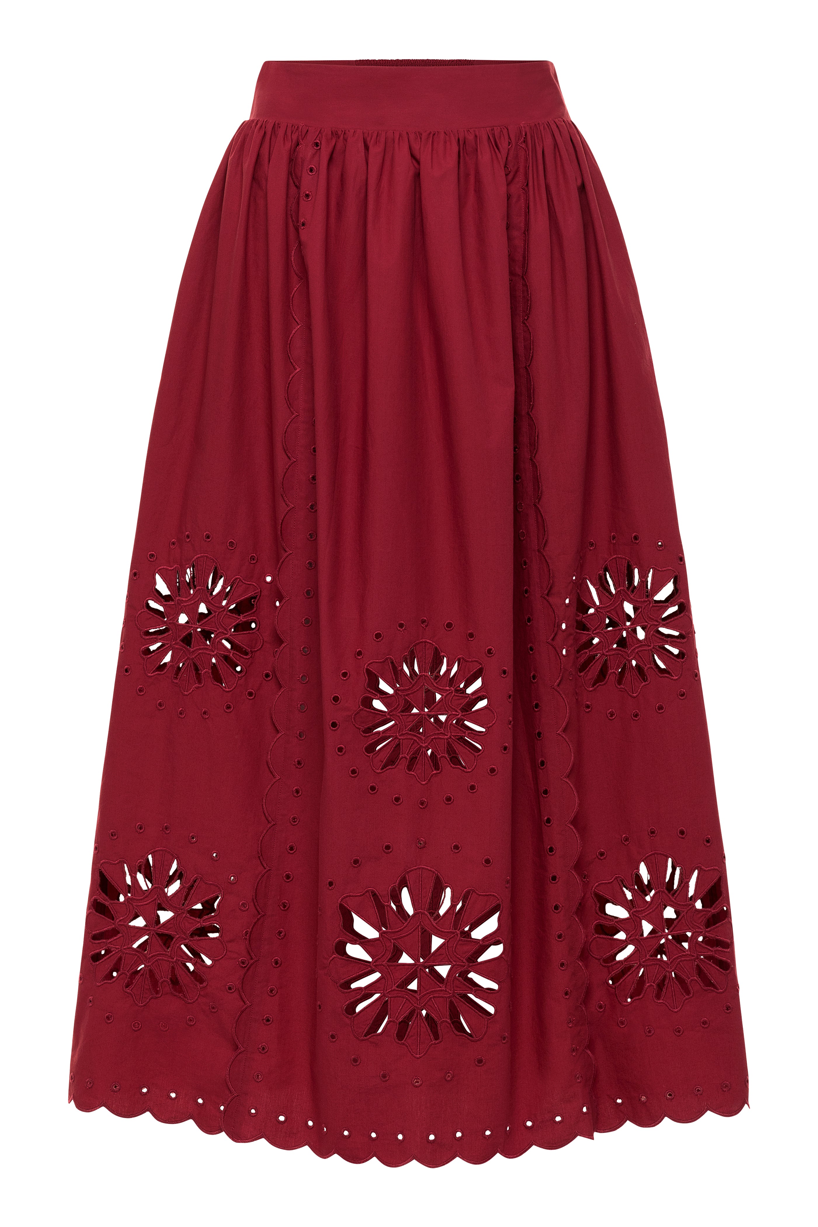 Larissa Skirt - Women's Flowy Midi Skirt with Elastic Waist | Perfect for Casual Wear, Office Outfits & Summer Dresses