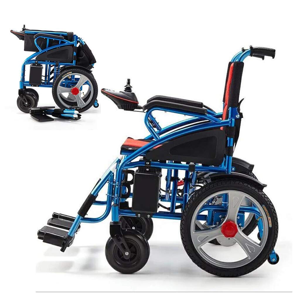 B&MF Electric Wheelchair - Foldable Travel Power Wheelchair with 20Ah Lithium Battery | Manual/Electric Dual Mode | Outdoor Mobility Scooter for Seniors & Adults | Perfect for Shopping, Travel & Daily Use