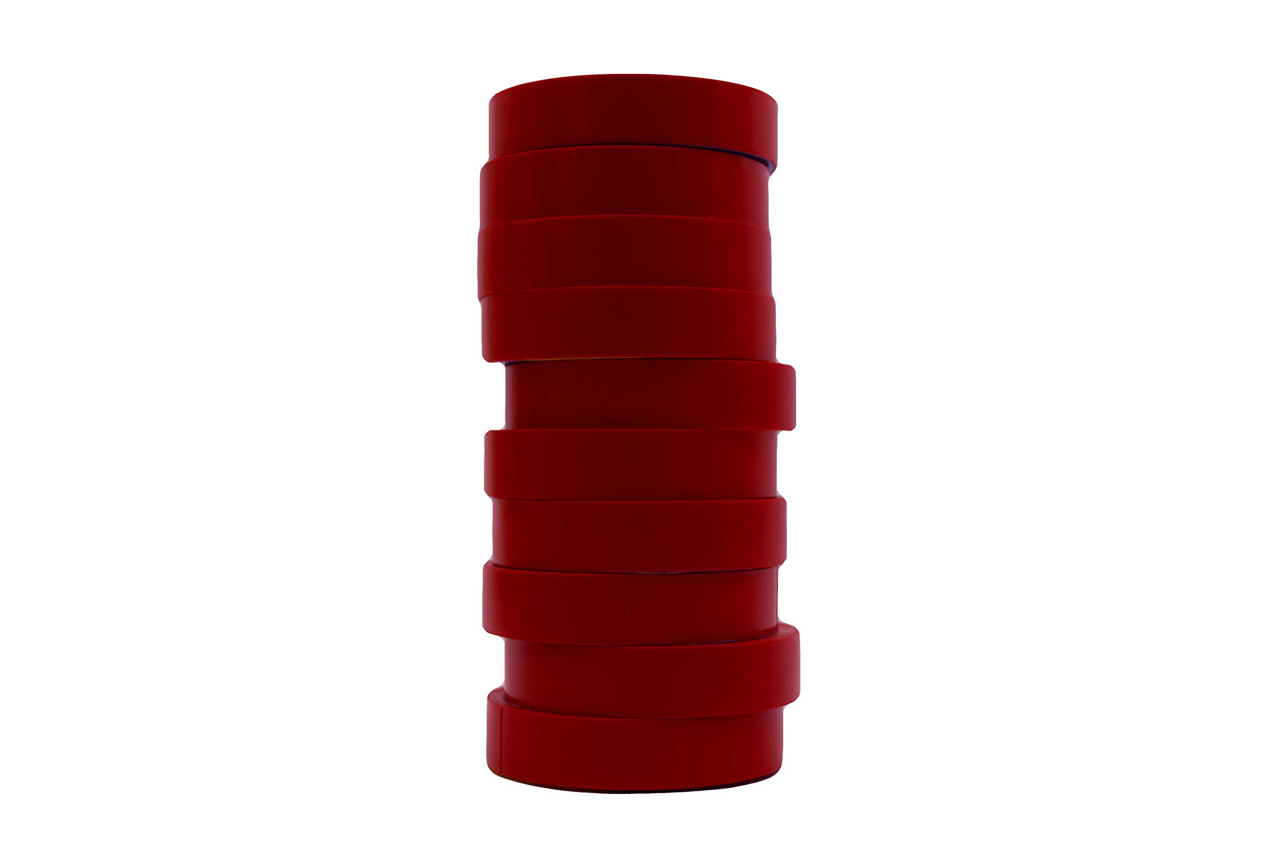 Premium E66R PVC Electrical Tape - 7 Mil Thick, 66 Feet Long, 45/64 Inch Wide (Red) - High Voltage Insulation, Wire Harnessing & DIY Electrical Projects