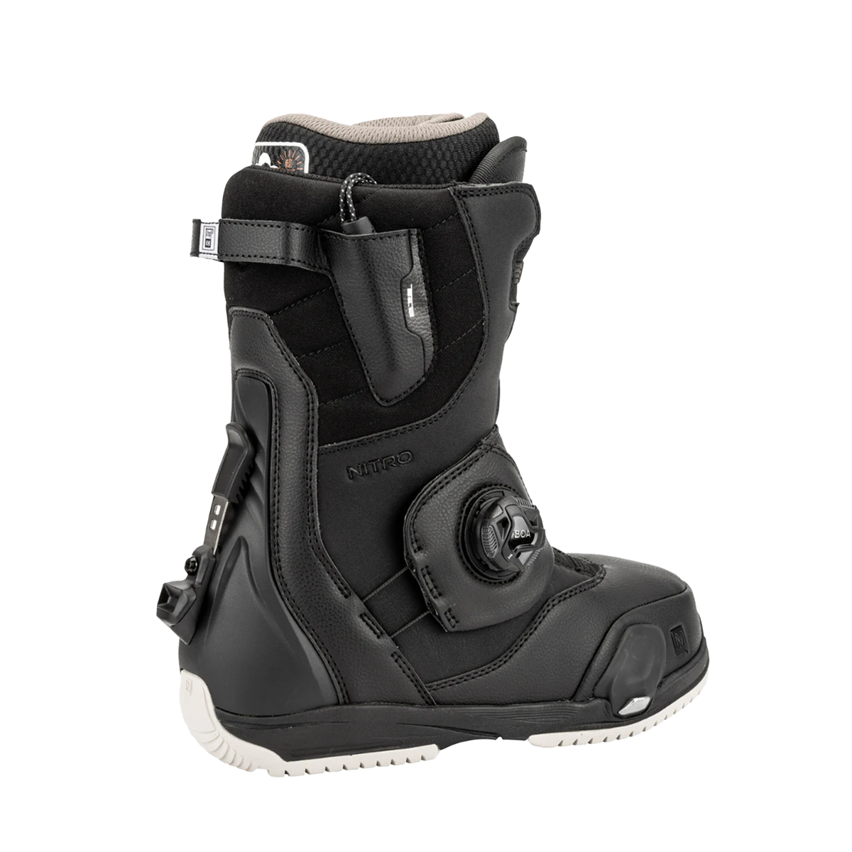 Nitro 2025 Cave Step On Snowboard Boot - Black | Men's & Women's Snowboarding Boots for All-Mountain Riding | Perfect for Freestyle & Powder Snowboarding