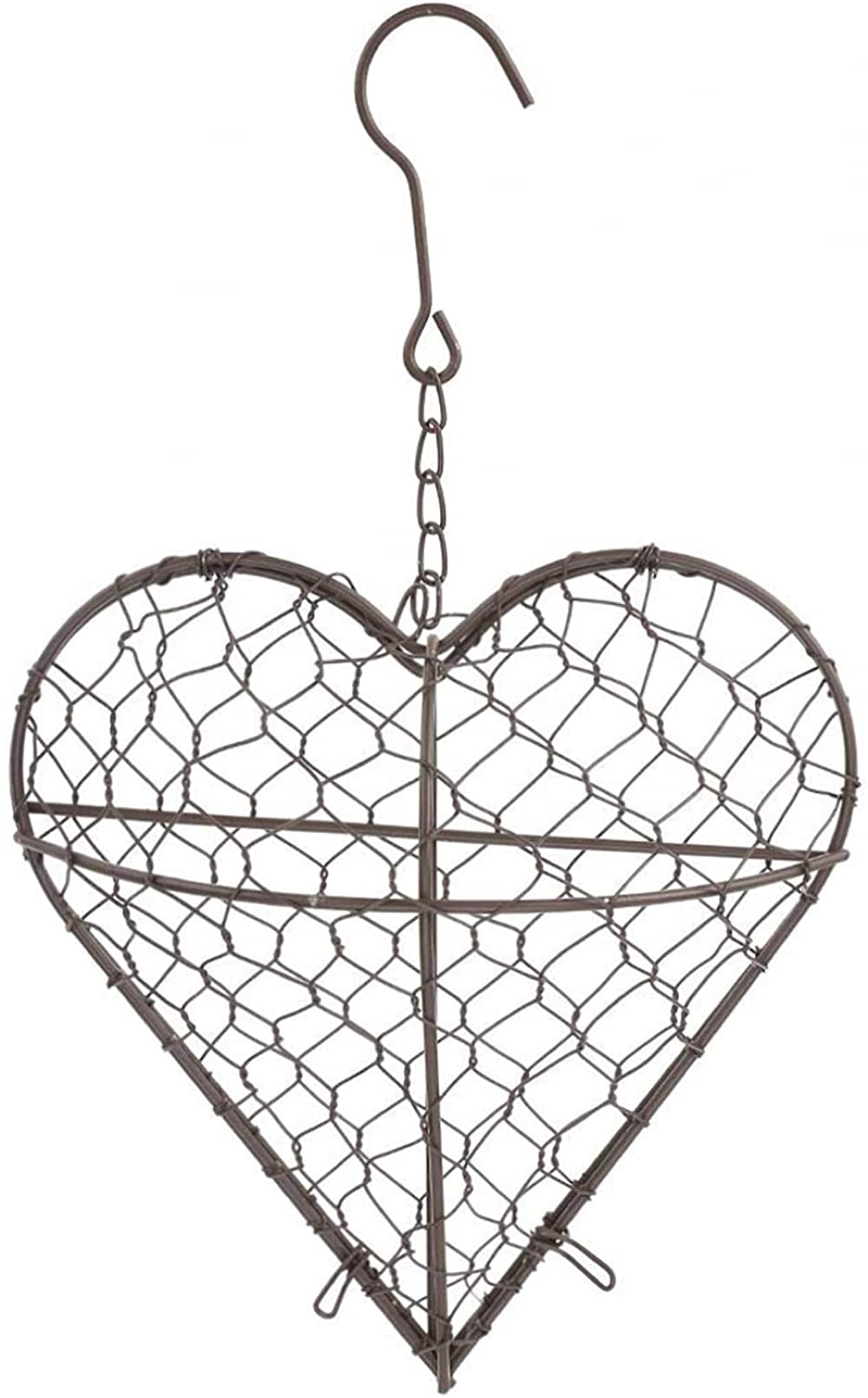 Heart-Shaped Hanging Planters - Iron Wire Wall Flower Pots for Succulents, Metal Hanging Basket for Indoor/Outdoor Garden Decor - Perfect for Balcony, Patio & Home Décor