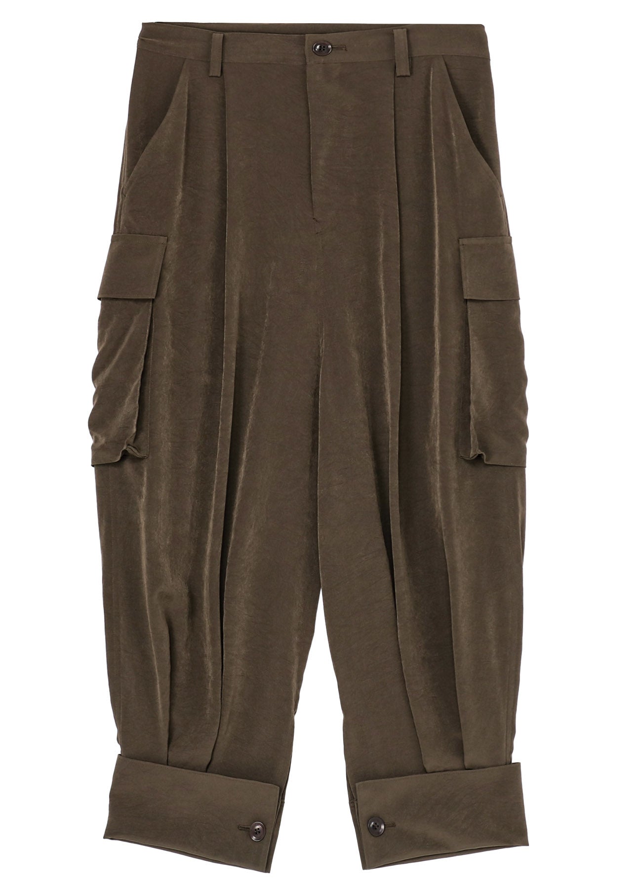 CREPE de CHINE Cuffed Hem Cargo Pants for Women - Lightweight Casual Trousers with Utility Pockets | Perfect for Outdoor Adventures, Travel & Streetwear Fashion