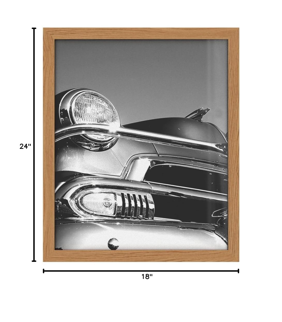 Americanflat 18x24 Poster Frame with Polished Plexiglass - Premium Engineered Wood Picture Frame for Wall Display (Horizontal/Vertical) - Dark Oak Finish - Perfect for Home Decor, Office Art & Gallery Displays