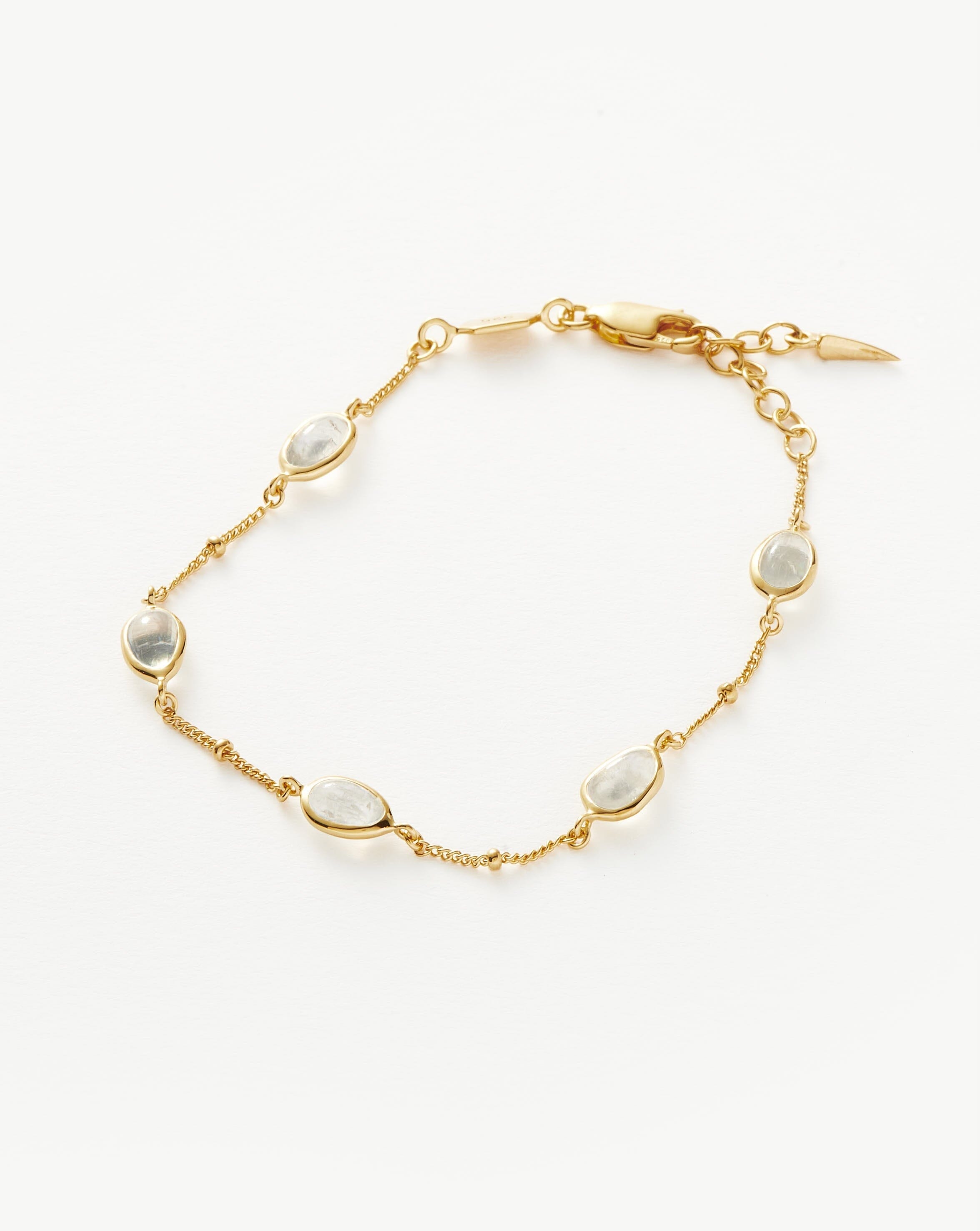 Magma Gemstone Charm Bracelet - 18k Recycled Gold Vermeil on Recycled Sterling Silver | Handmade Boho Jewelry for Women | Perfect for Everyday Wear, Gifts & Special Occasions