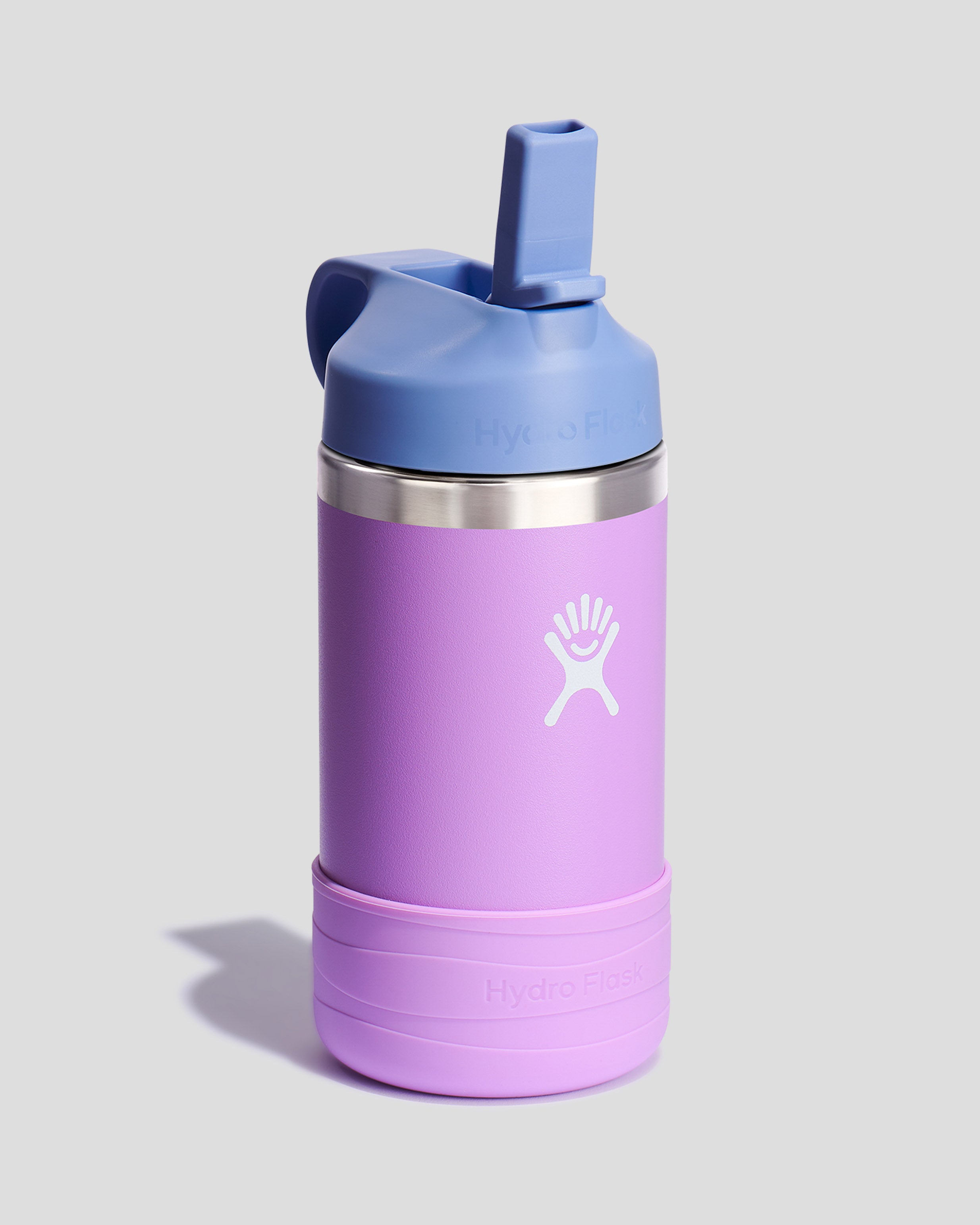Hydro Flask Kids Wide Mouth Water Bottle 12oz (354ml) - Anemone Color, Insulated Stainless Steel for School, Sports & Outdoor Activities