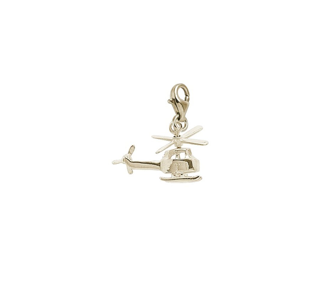 Helicopter Charm with Lobster Claw Clasp - Dainty Jewelry Charms for Bracelets & Necklaces - Perfect for DIY Jewelry Making, Gifts, and Everyday Wear