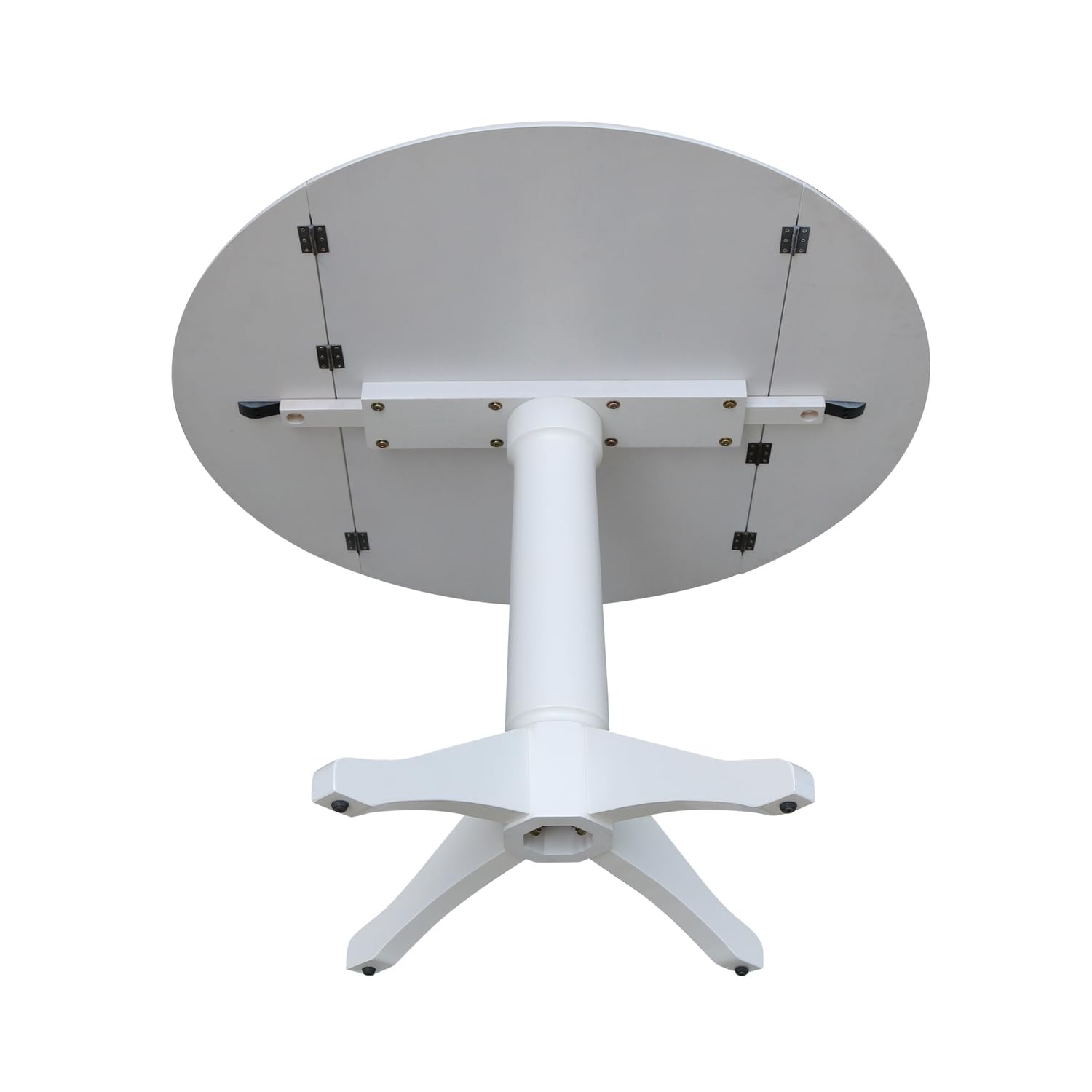 International Concepts 42-inch Round Dual Drop Leaf Pedestal Dining Table - 30.3