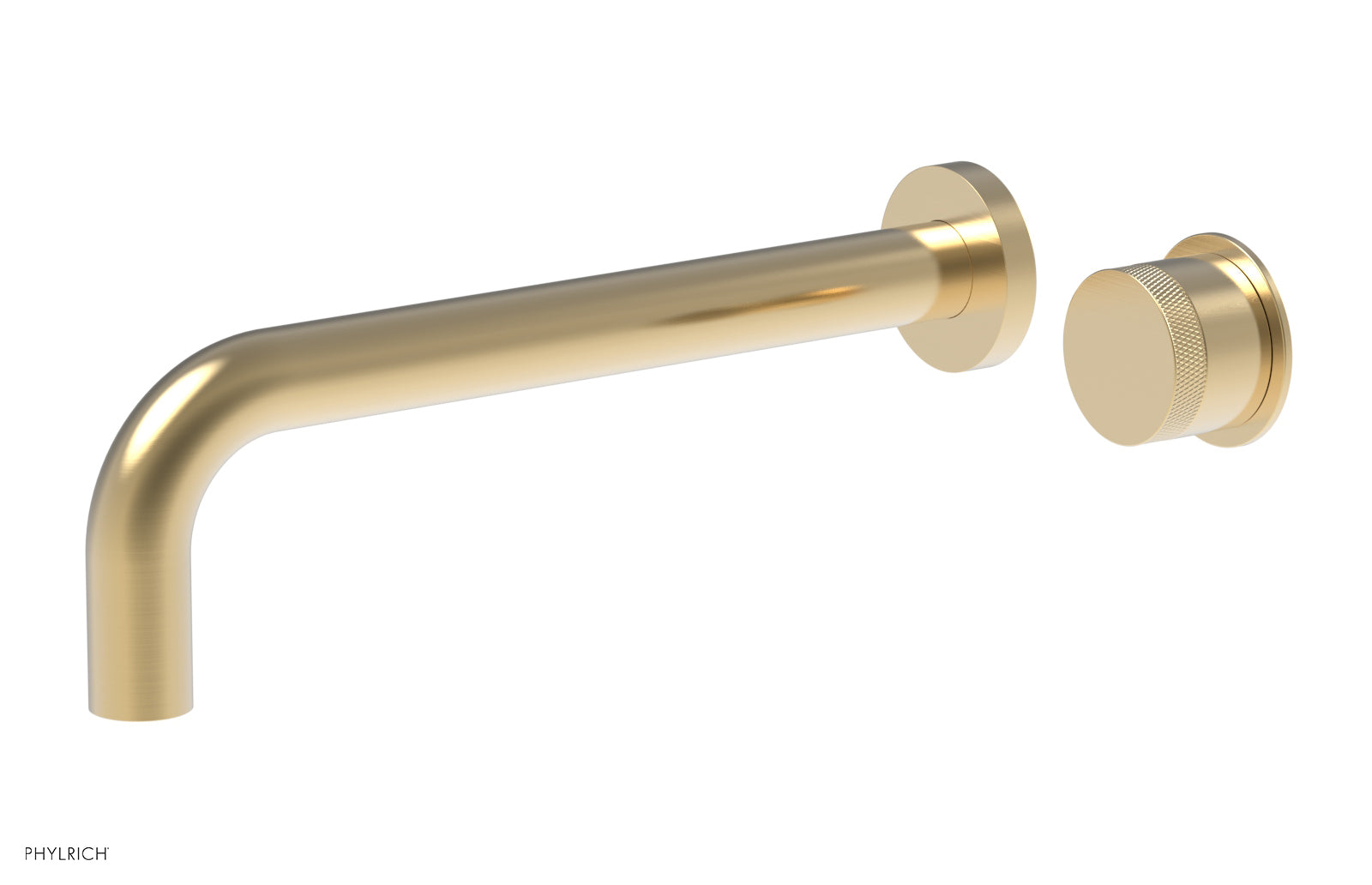 Basic II 10 Single Handle Wall Mount Lavatory Faucet Set with Knurled Handle - 230 18 10 - Perfect for Bathroom Sink, Powder Room & Guest Bath Installation