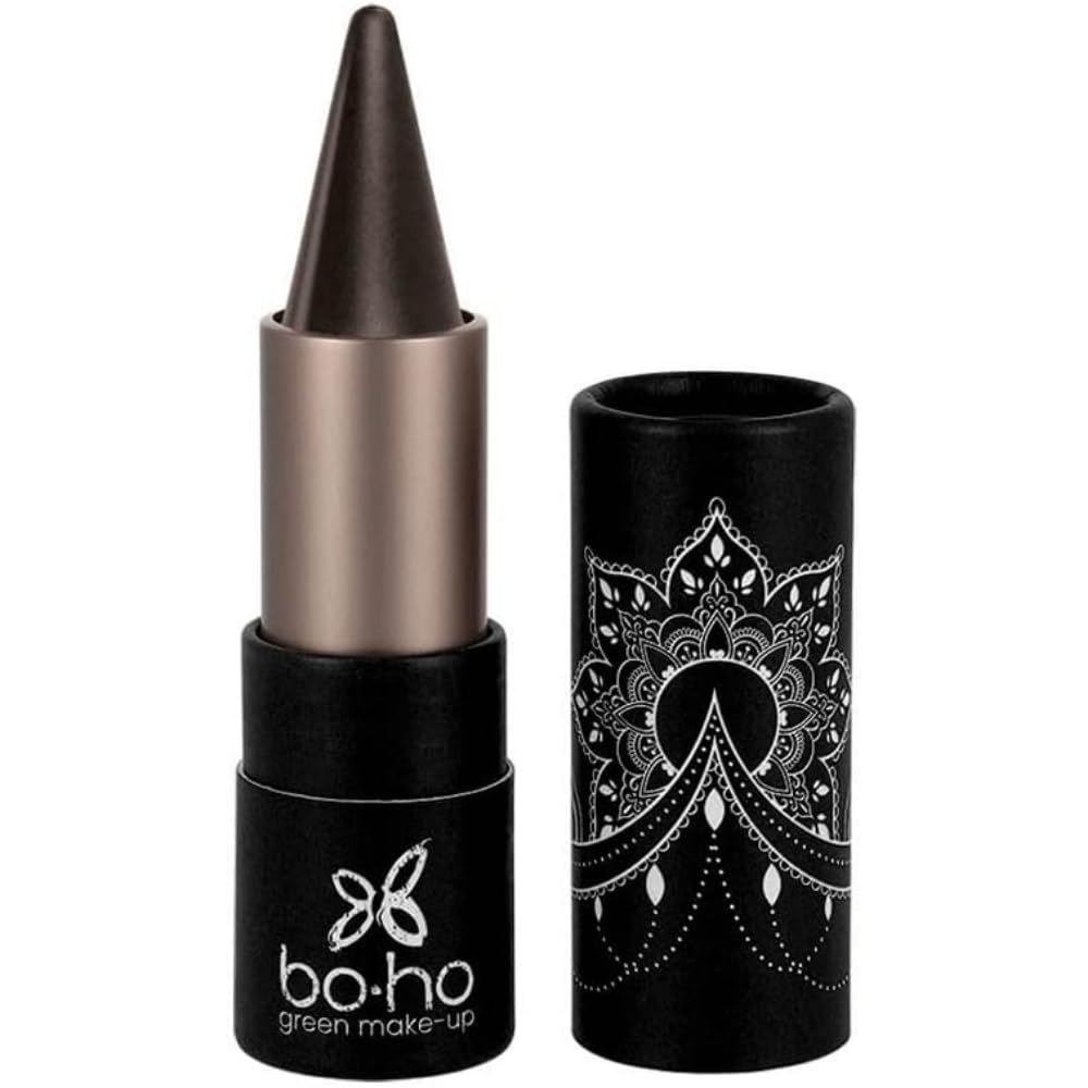 Vegan Kajal Eyeliner Pencil - Black & Boho Green, Organic & Cruelty-Free Eye Makeup Crayon | Perfect for Smokey Eyes, Boho Looks & Everyday Wear