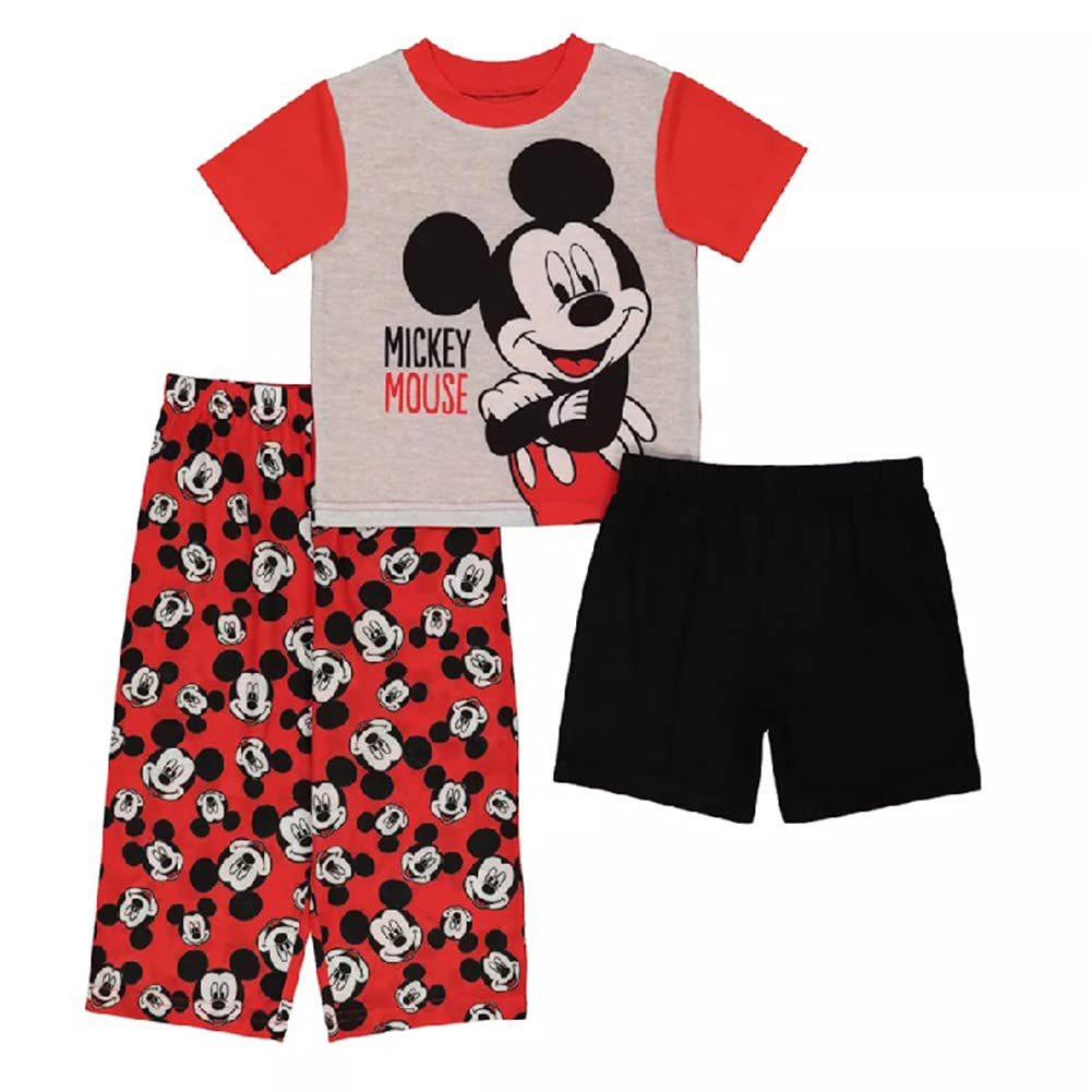 Disney Boys' Mickey Mouse Pajama Set - Soft Cotton Sleepwear for Kids - Perfect for Bedtime, Lounging & Sleepovers