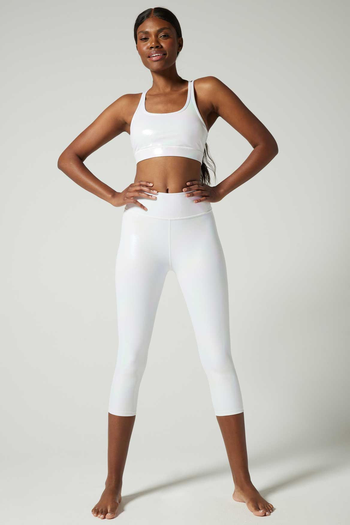 Aria High Waist Cropped Leggings for Women - Celeste Blue | Yoga, Running, Workout & Lounge Wear