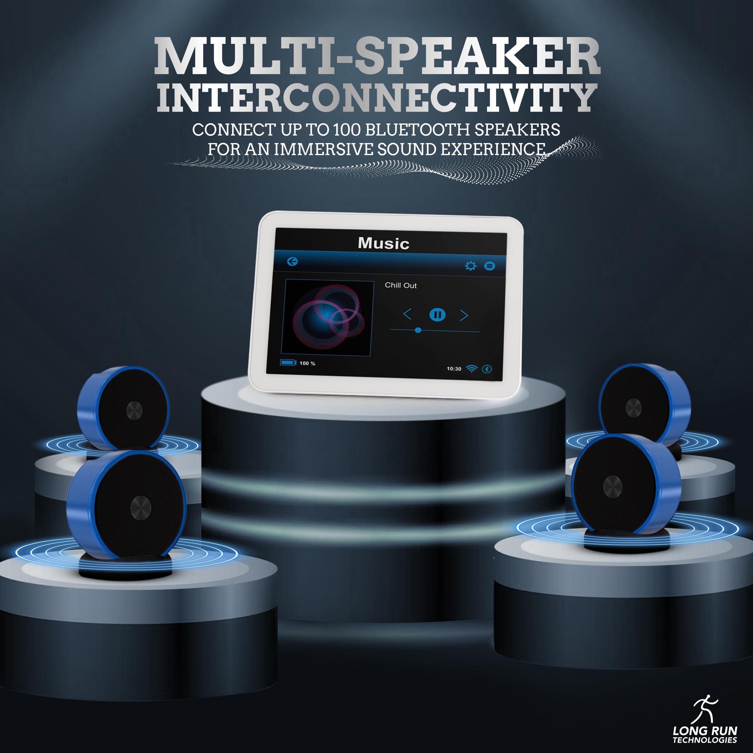 Wireless Bluetooth Surround Sound Speakers - Stereo Pairing Linkable Bluetooth Speakers for Home, TV, Car, and Outdoor Use - Perfect Gift for Dads