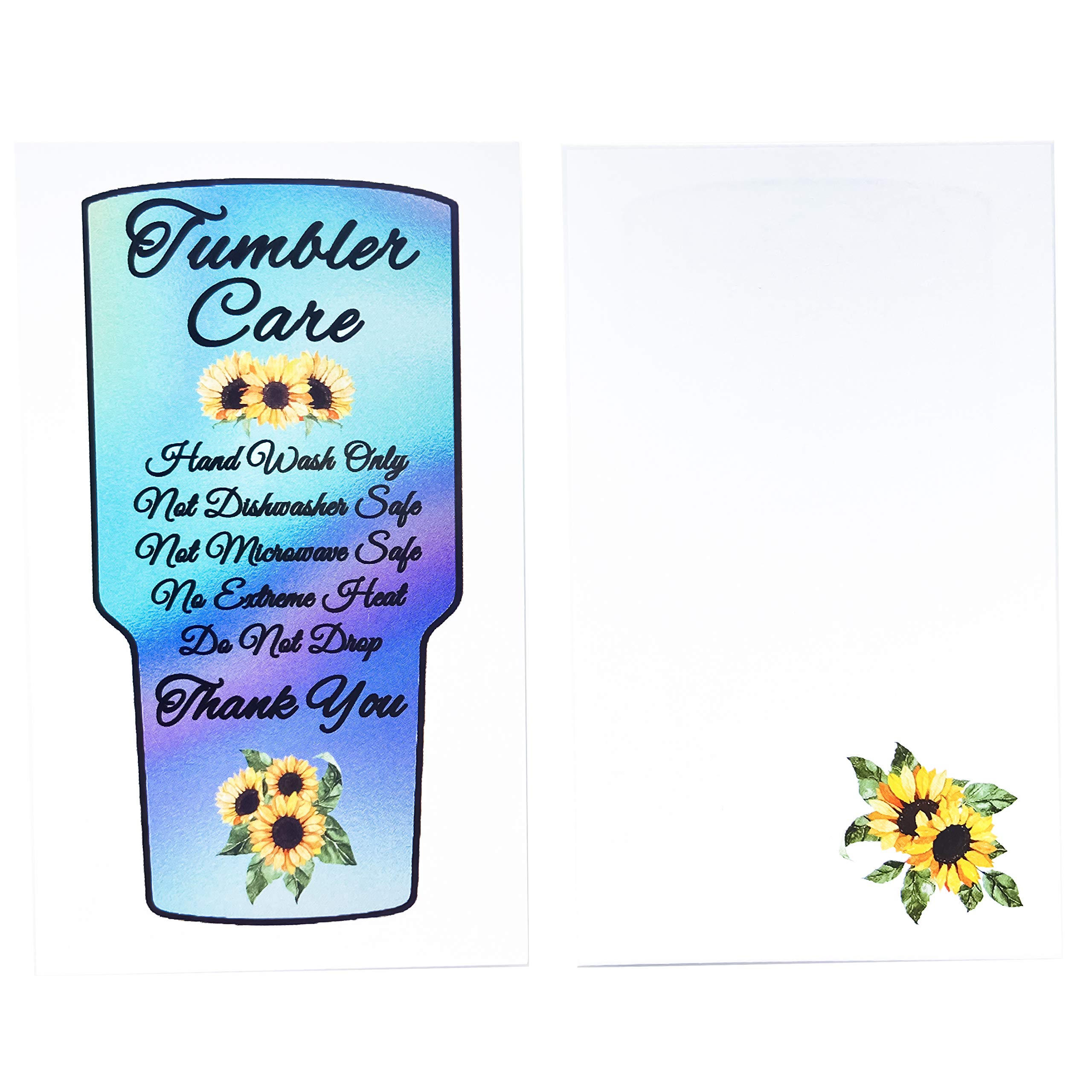 Tumbler Care Cards - 50PCS Multicolor Tumbler Cleaning Instructions & Maintenance Guide for Water Bottles, Travel Mugs, and Insulated Cups - Perfect for Coffee Shops, Gift Packaging, and Home Use