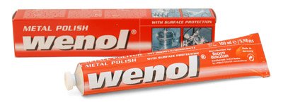 Wenol Metal Cleaner & Polish (Red) - 2 Pack Kit for Car, Motorcycle & Household Metal Restoration
