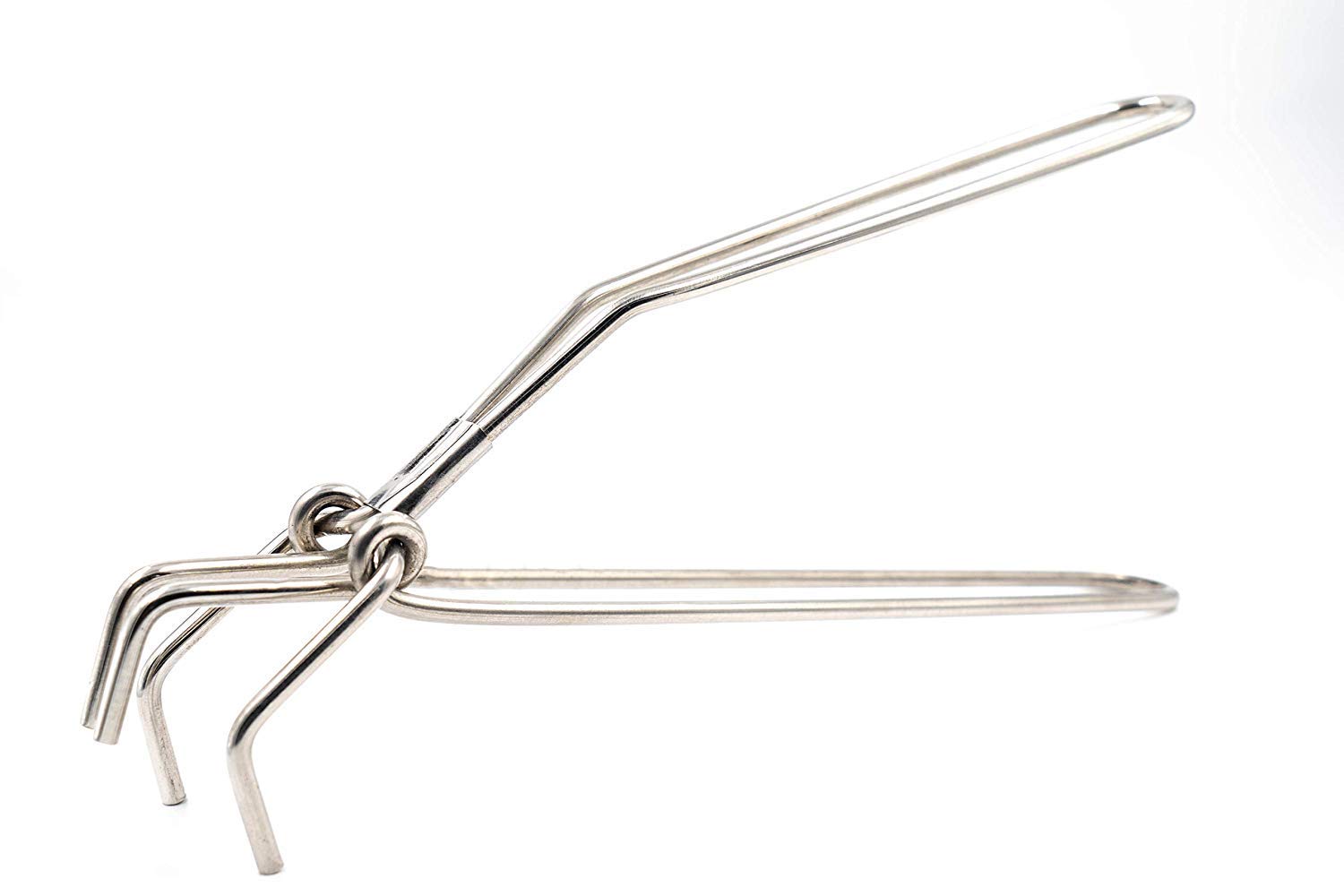 Premium Stainless Steel Wire Tongs - Heavy Duty Kitchen Utensil Gripper & Holder for Cooking, Grilling, Serving - Ideal for BBQ, Salad, Pasta (1 Piece)