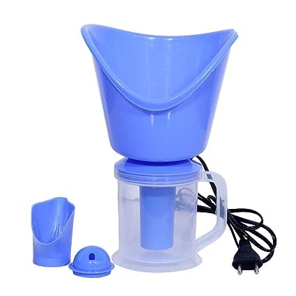 CHARU GALLERY 2023 3-in-1 Steam Vaporizer for Cough & Nasal Relief - Portable Nose Steamer, Inhaler & Facial Vaporizer (Blue) | Perfect for Cold, Allergy & Sinus Relief at Home or Travel
