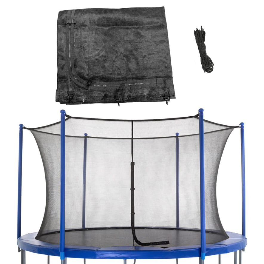 Upper Bounce Universal Trampoline Safety Net for Round Frames - Replacement Net Fits Most Trampoline Brands - Durable Outdoor Play & Backyard Fun Accessory