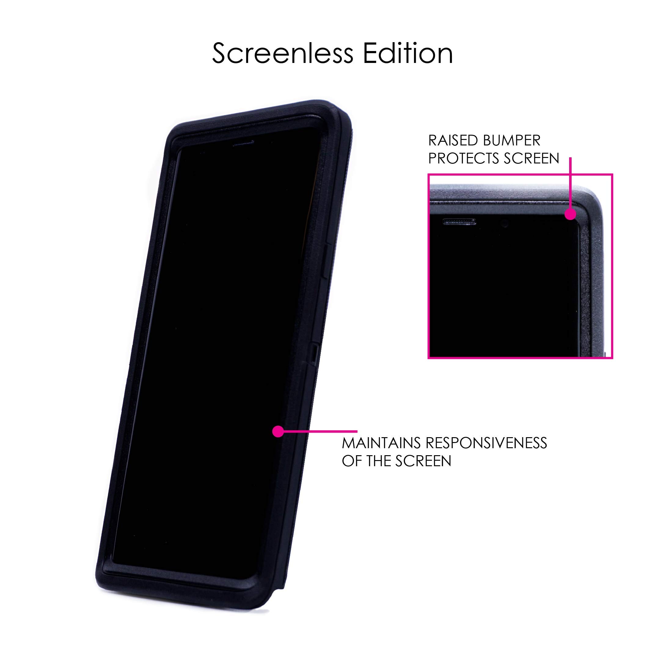 DistinctInk Samsung Galaxy Note 9 Case - Durable Black Protective Cover with John 3:16 Bible Verse - Perfect Replacement for OtterBox Defender - Ideal for Work, Travel & Daily Protection