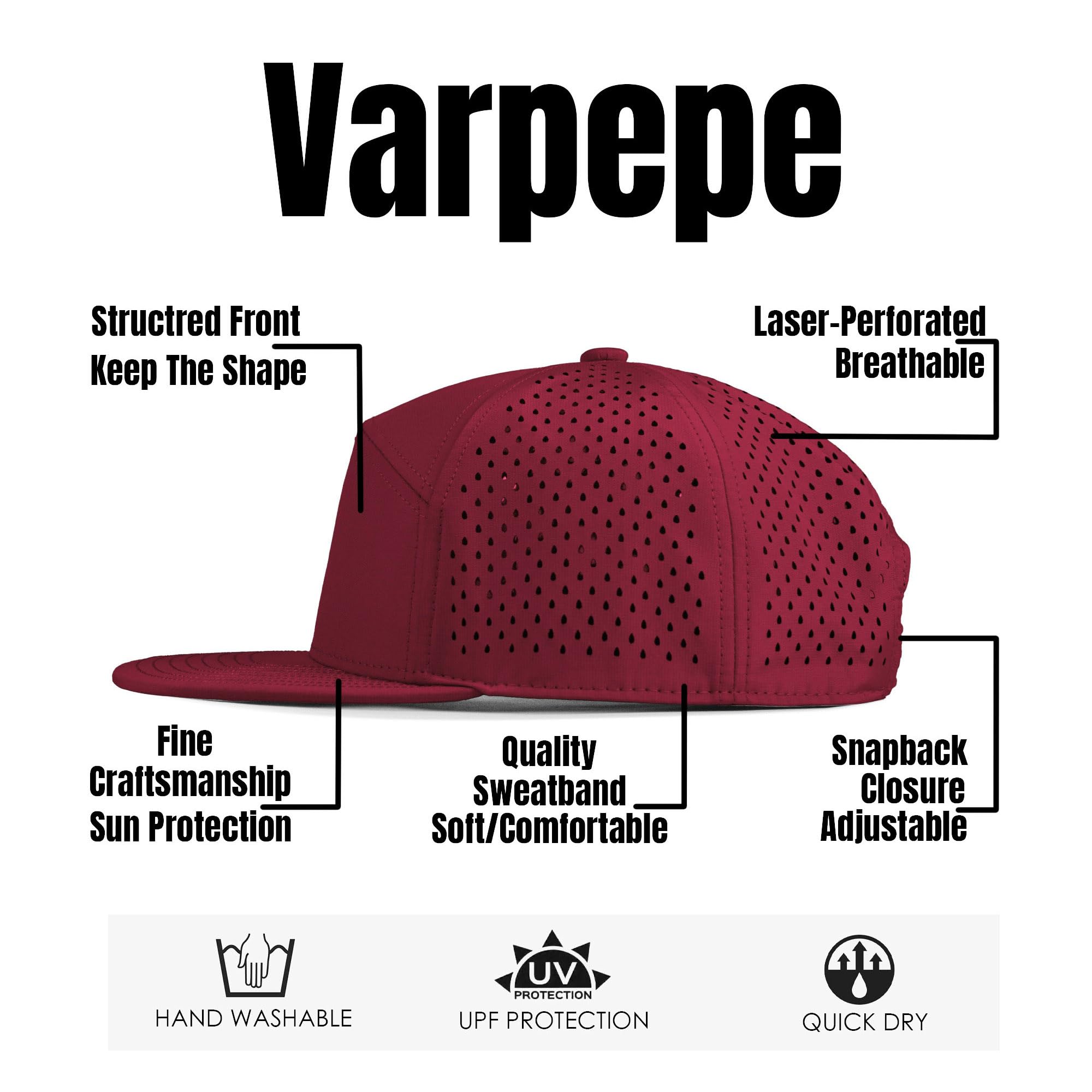 Performance Snapback Hats for Men & Women - Adjustable Flat Bill Baseball Cap for Golf, Running, Workout - Perfect for Outdoor Sports & Casual Wear