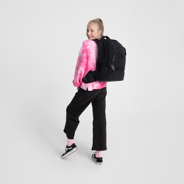 Satch Pack Blackjack - Premium Durable Backpack for Travel, Work & School - Waterproof & Lightweight Daypack for Men & Women - Perfect for Commuting, Hiking & Outdoor Adventures