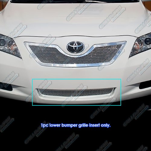APS Compatible with Toyota Camry 2007-2009 Lower Bumper Stainless Steel Chrome Mesh Front Grill Grille Insert T75215T - Upgrade Your Car's Style for Daily Commute & Road Trips