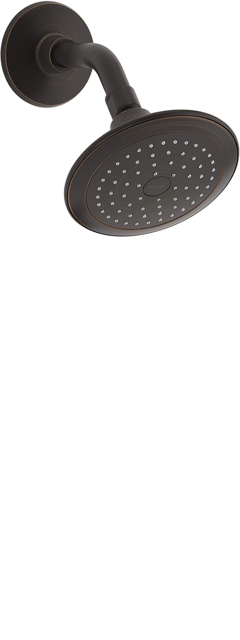 Kohler 10327-G-2BZ Forte Showerhead in Oil-Rubbed Bronze - High Pressure Rainfall Shower Head for Bathroom & Spa Relaxation