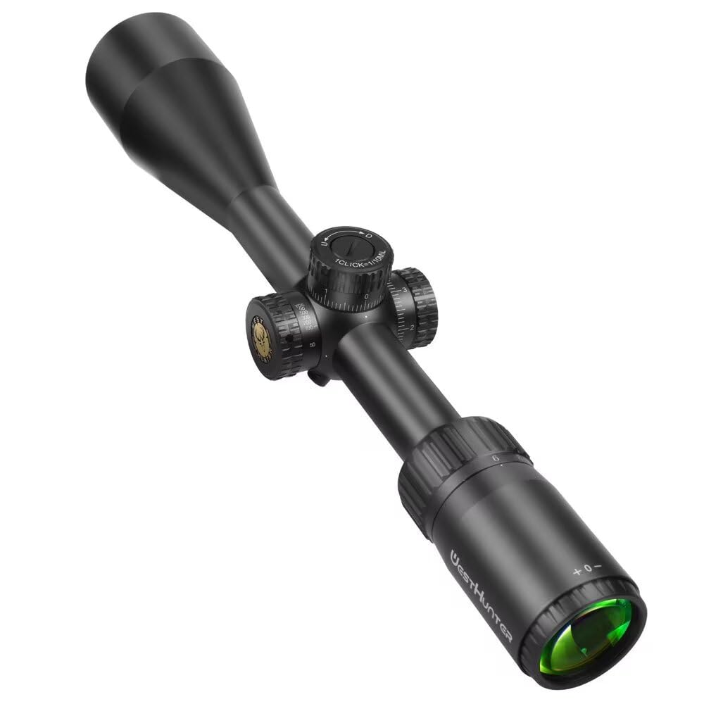 WestHunter Optics WHT-C 6-24X50 SFP Rifle Scope - 1 Inch/25.4mm Tube, 1/10 Mil Second Focal Plane - with Picatinny Mount for Hunting, Target Shooting & Long Range Precision
