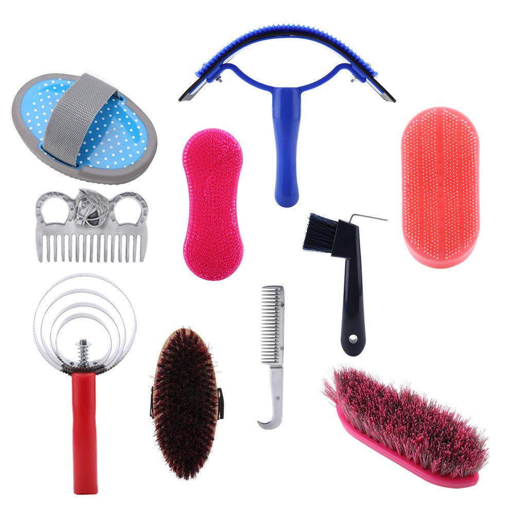 Rongm Equestrian Tool Set - Portable Horse Grooming Kit for Horse Owners | Essential Horse Care Tools for Stable, Trail & Show Use