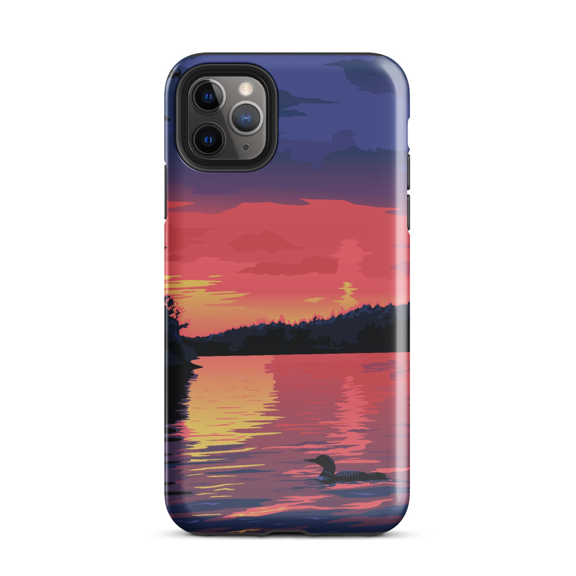 Premium iPhone Protective Case with Sunset Loon Design - Shockproof & Scratch-Resistant Cover for iPhone [Models] | Perfect for Outdoor Adventures, Travel & Daily Protection