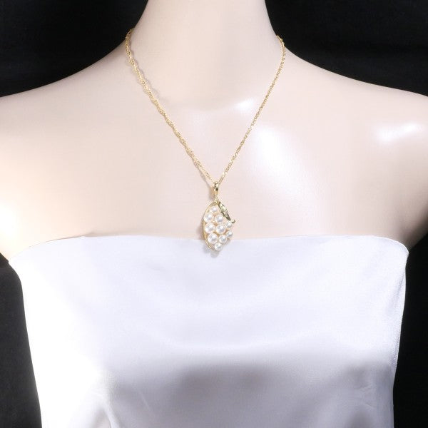 18K Yellow Gold Akoya Pearl Necklace for Women - Elegant Japanese Cultured Pearl Jewelry Gift for Anniversary, Wedding & Special Occasions